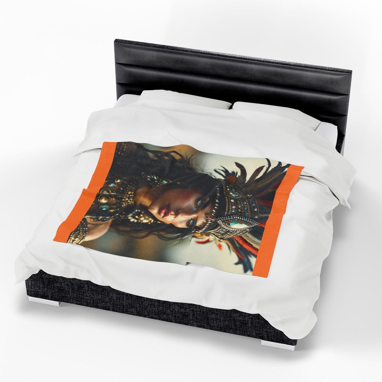 Velveteen Plush Blanket - Cozy Home Decor, Bohemian Style Throw, Perfect Gift for Warmth & Comfort, Home Accents, Festivals