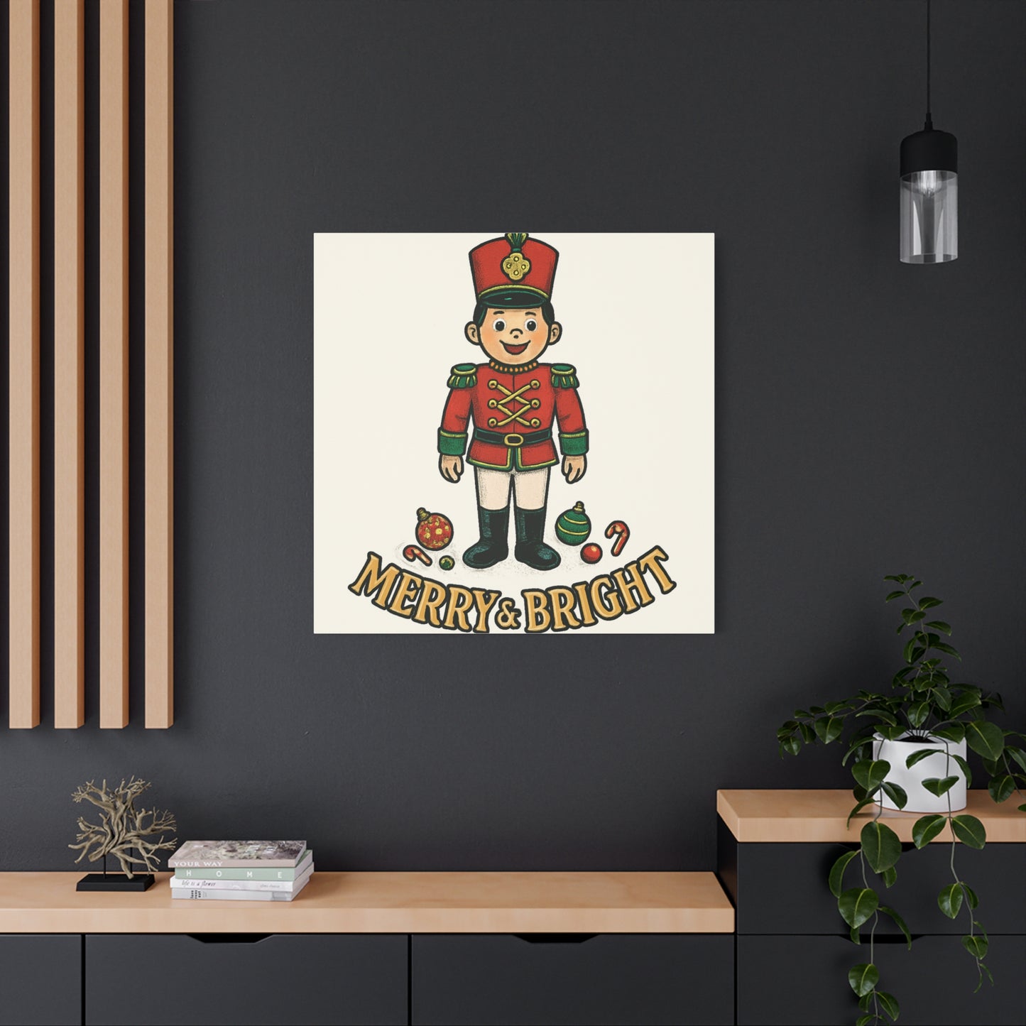 Nutcracker Soldier Matte Canvas Wall Art — Merry & Bright Holiday Decor