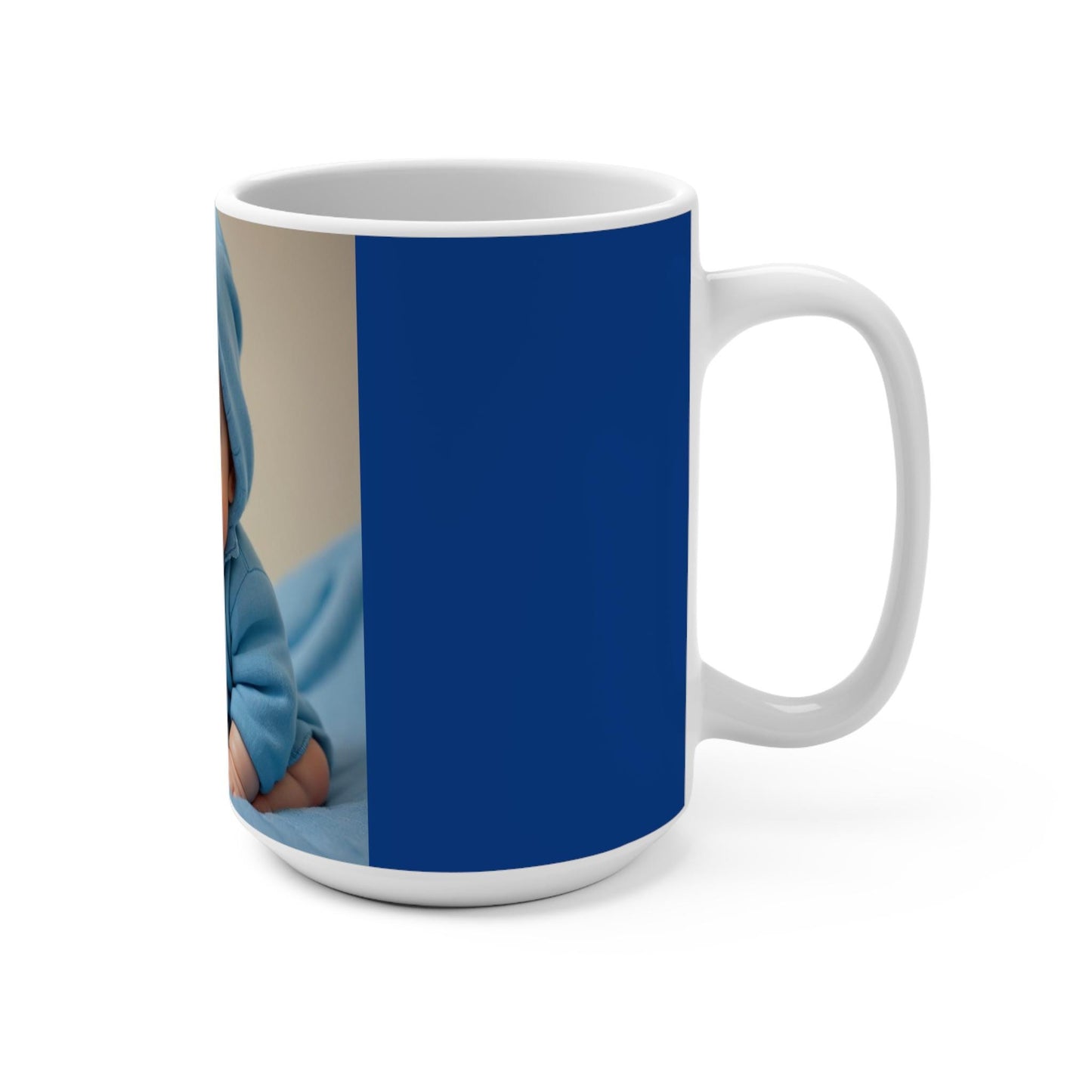 Cute Baby Mug for New Parents, Adorable Blue Baby Coffee Cup, Gift for Baby Shower, Child's Room Decor, Fun Nursery Mug