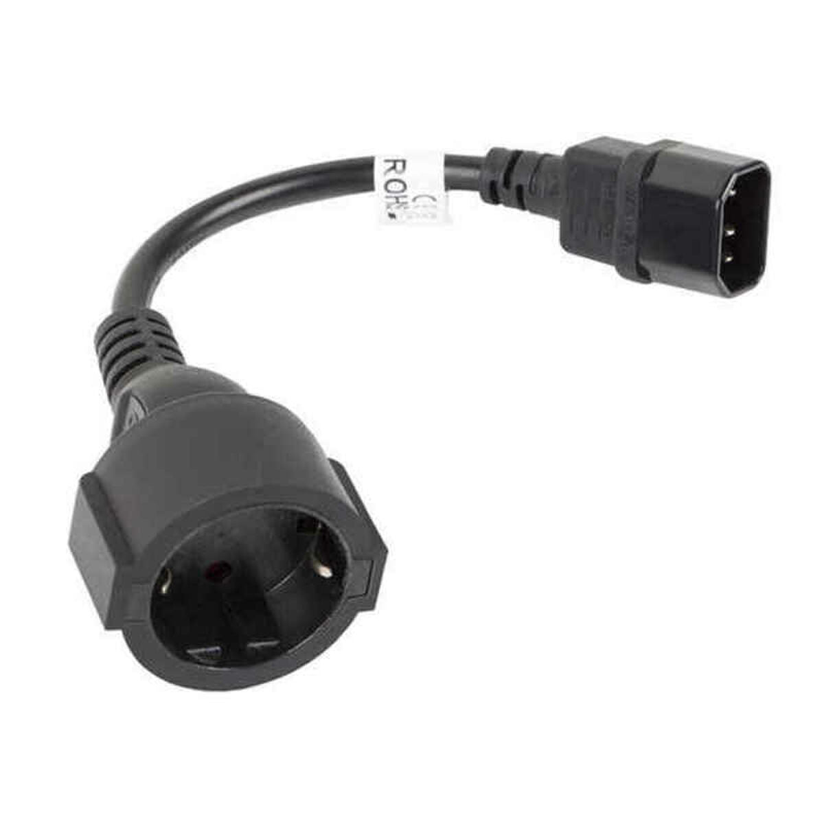 Power Cord Lanberg C14/SCHUKO CEE7 Black-0