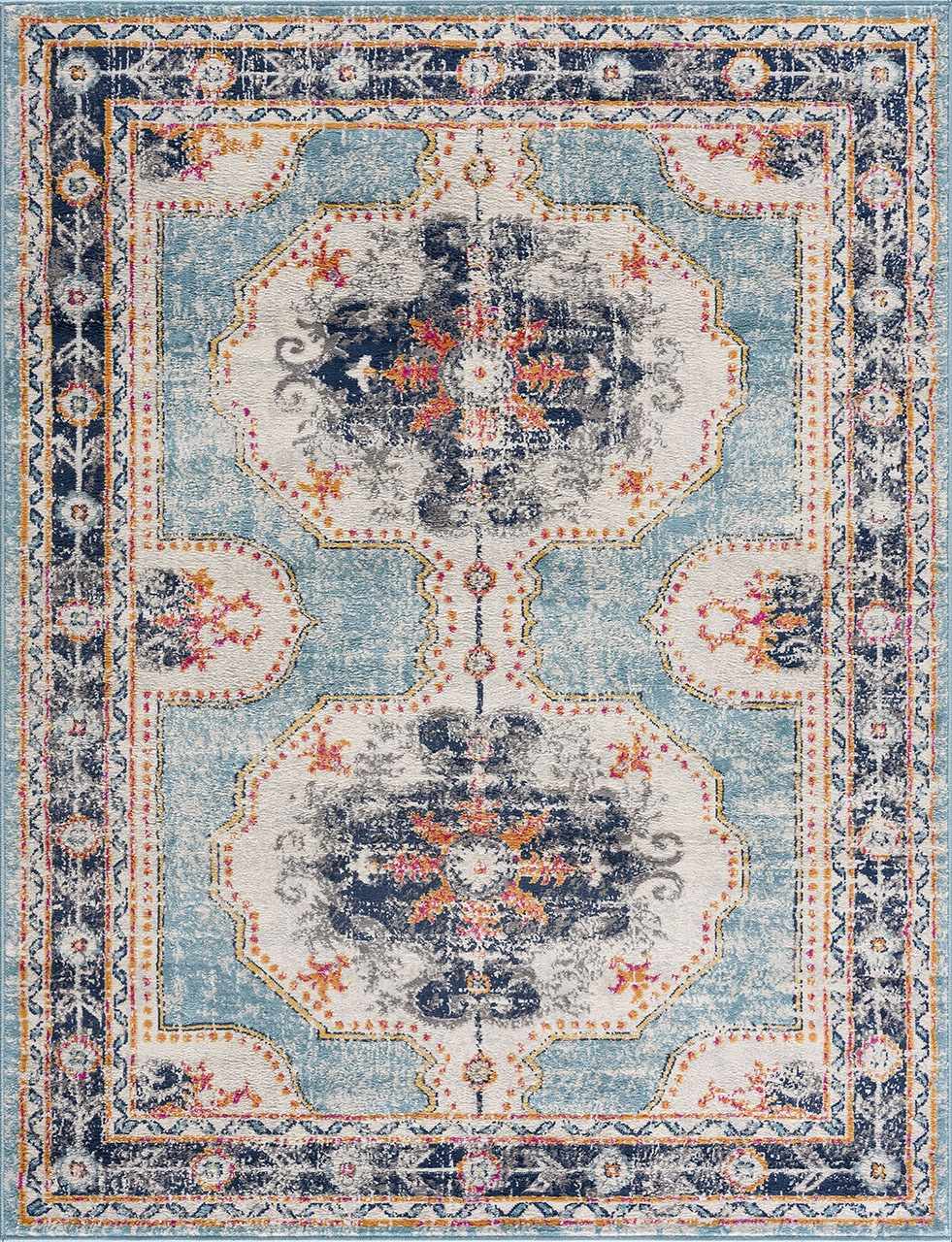Tigried Turquoise 2308 Area Rug - Clearance-7