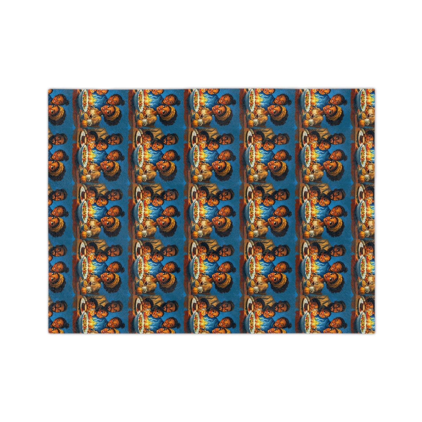 Cozy Velveteen Microfiber Blanket Featuring Warm Family Gatherings, Perfect for Home Decor, Gift for Holidays, Cozy Nights, Relaxation