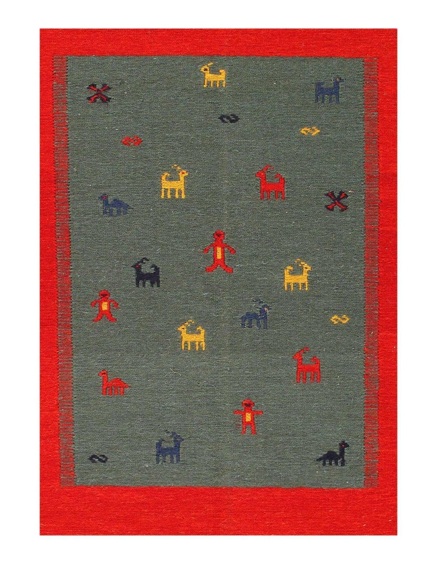 Canvello Red Sumac Gabbeh Design Rug - 8' X 10'-2