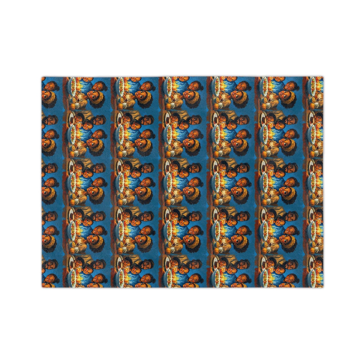 Cozy Velveteen Microfiber Blanket Featuring Warm Family Gatherings, Perfect for Home Decor, Gift for Holidays, Cozy Nights, Relaxation