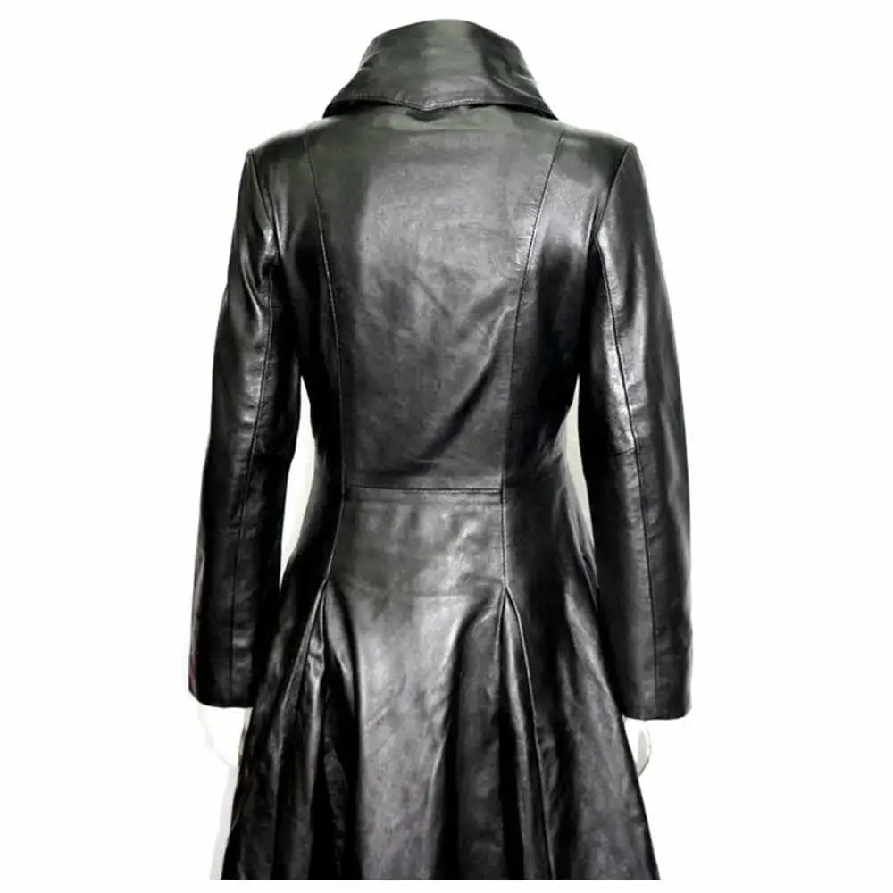 Women’s Midnight Black Leather Coat