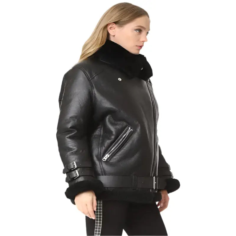Women’s Black B3 Shearling Jacket