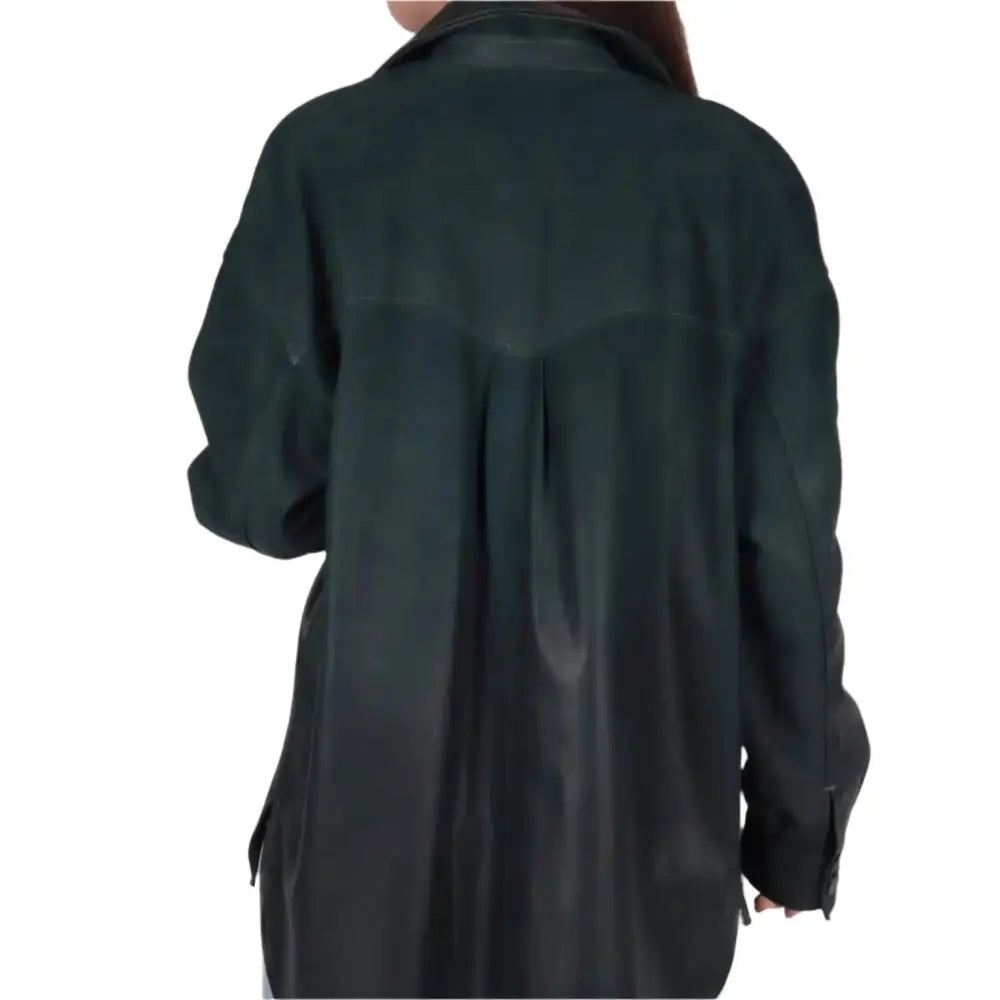 Women’s Green Suede Leather Jacket