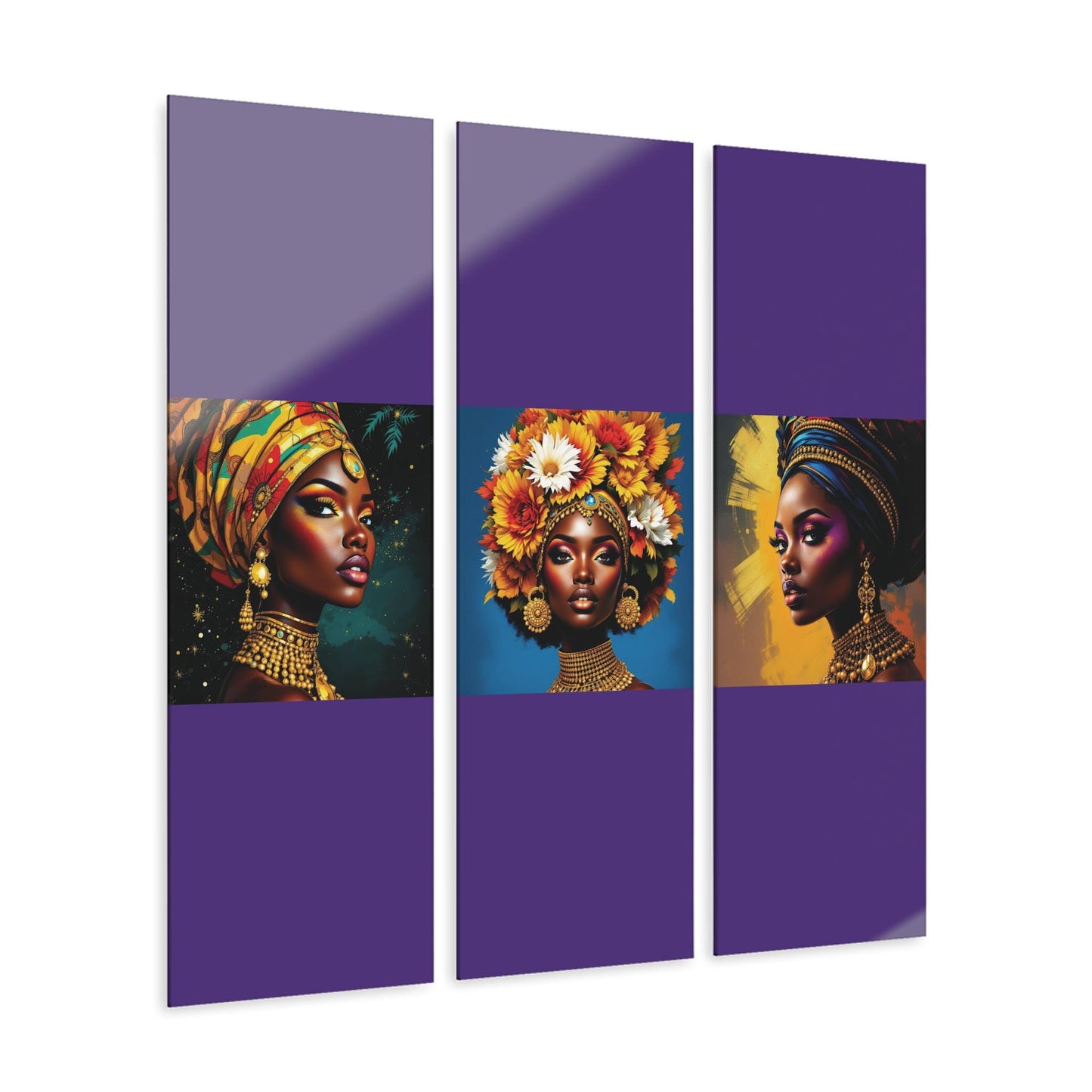 Christmas Acrylic Triptych Prints, Holiday Wall Art, Winter Decor, Festive Home Decoration, Seasonal Gift Ideas