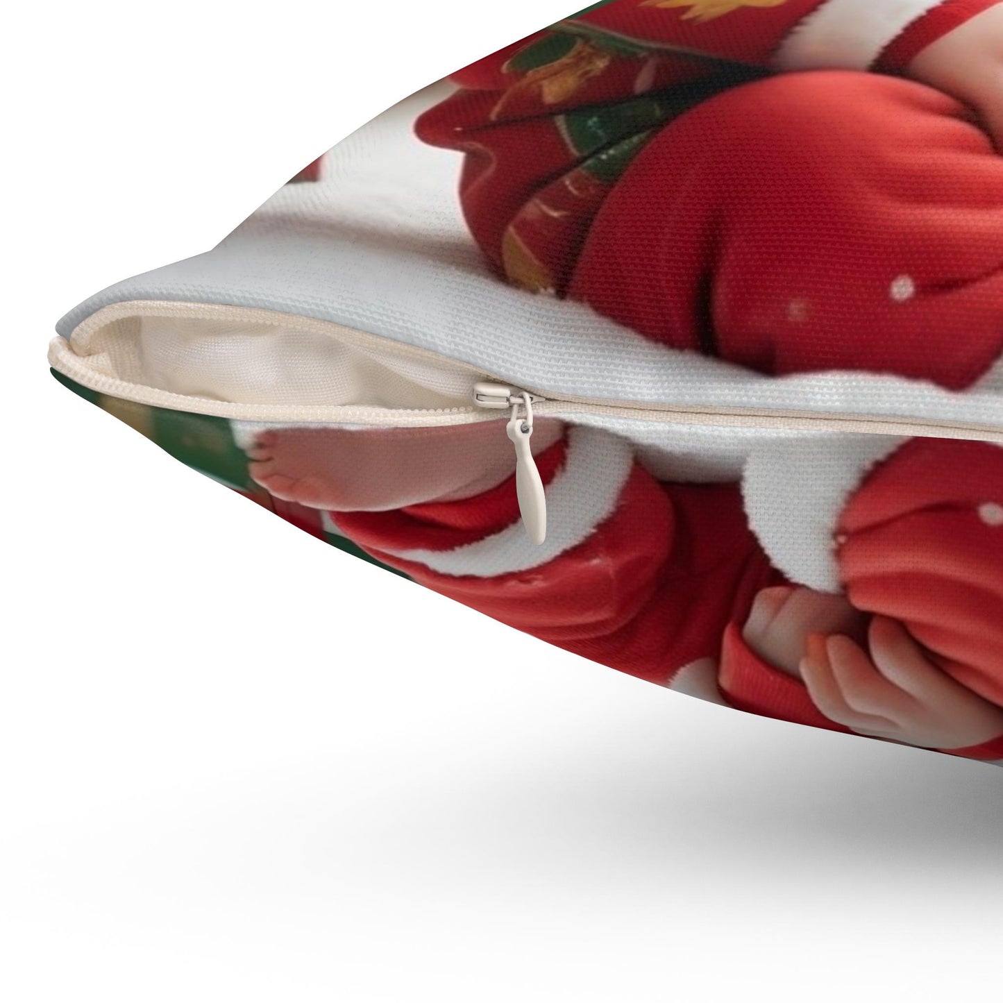 Festive Holiday Pillow, Merry Christmas Decor, Baby Santa Throw Cushion, Holiday Home Accents, Kid's Room Decoration, Xmas Gift