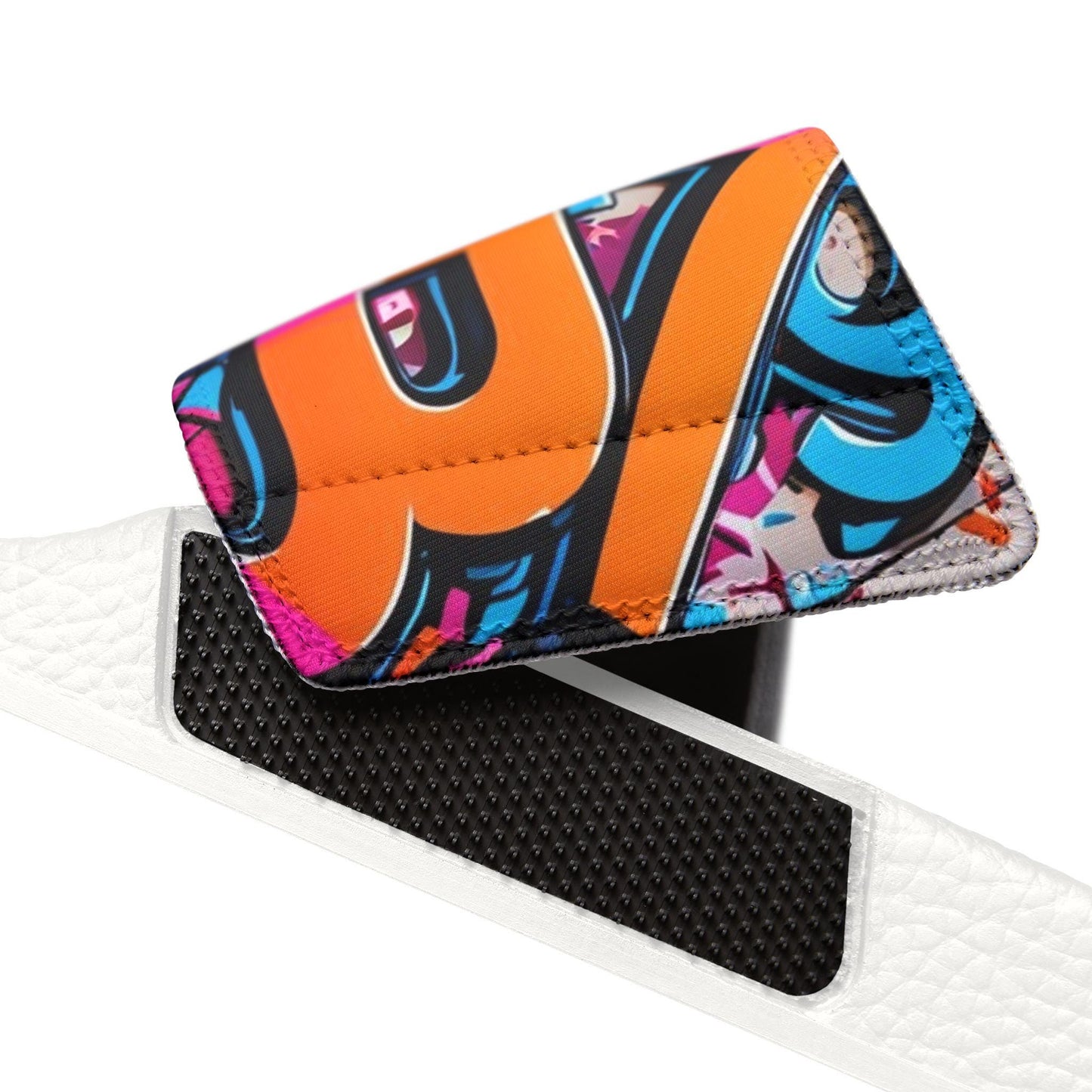 Men's Colorful Slip-On Sandals: Embossed Insole, Removable Straps