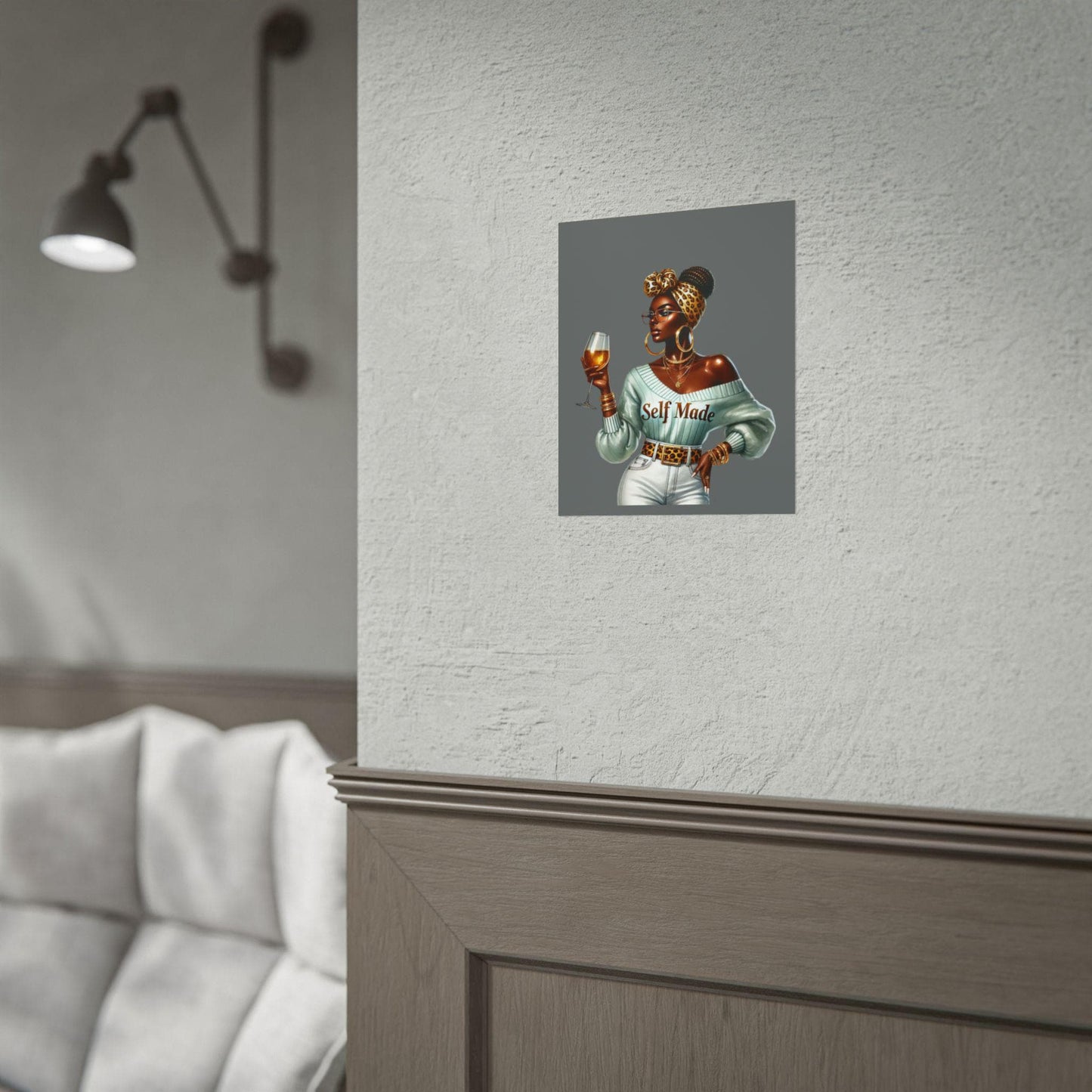 Self Made Rolled Poster Art, Inspirational Wall Decor, Empowering Women Gift, Modern Home Decor, Unique Art Print