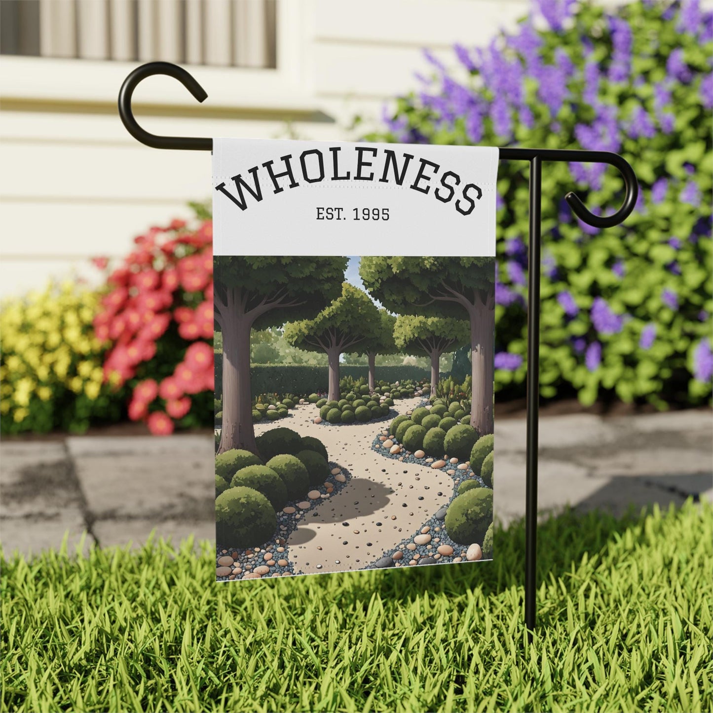 Personalized Garden Flag: Wholeness Theme, Outdoor Patio Decor