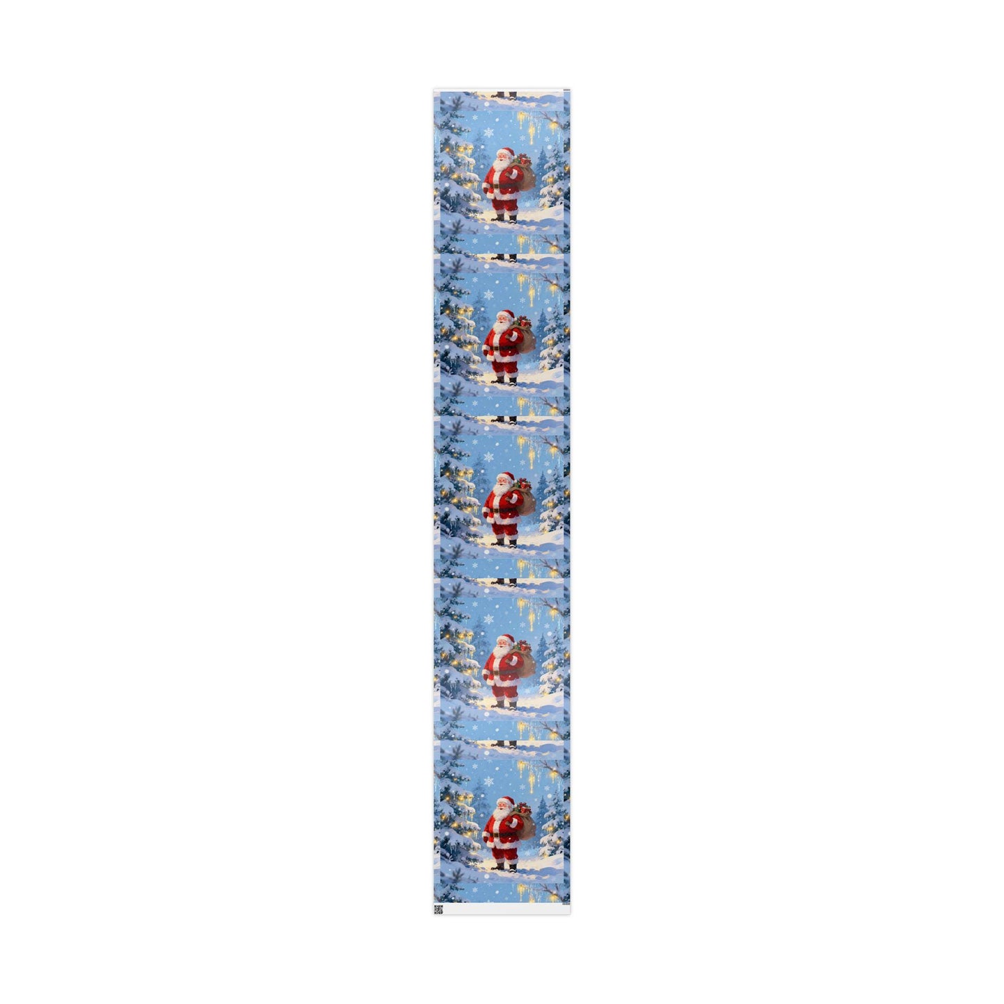Festive Christmas Wrapping Paper - Santa in Snow, Holiday Gift Wrap, Eco-Friendly, Birthday, New Year, Seasonal Decor