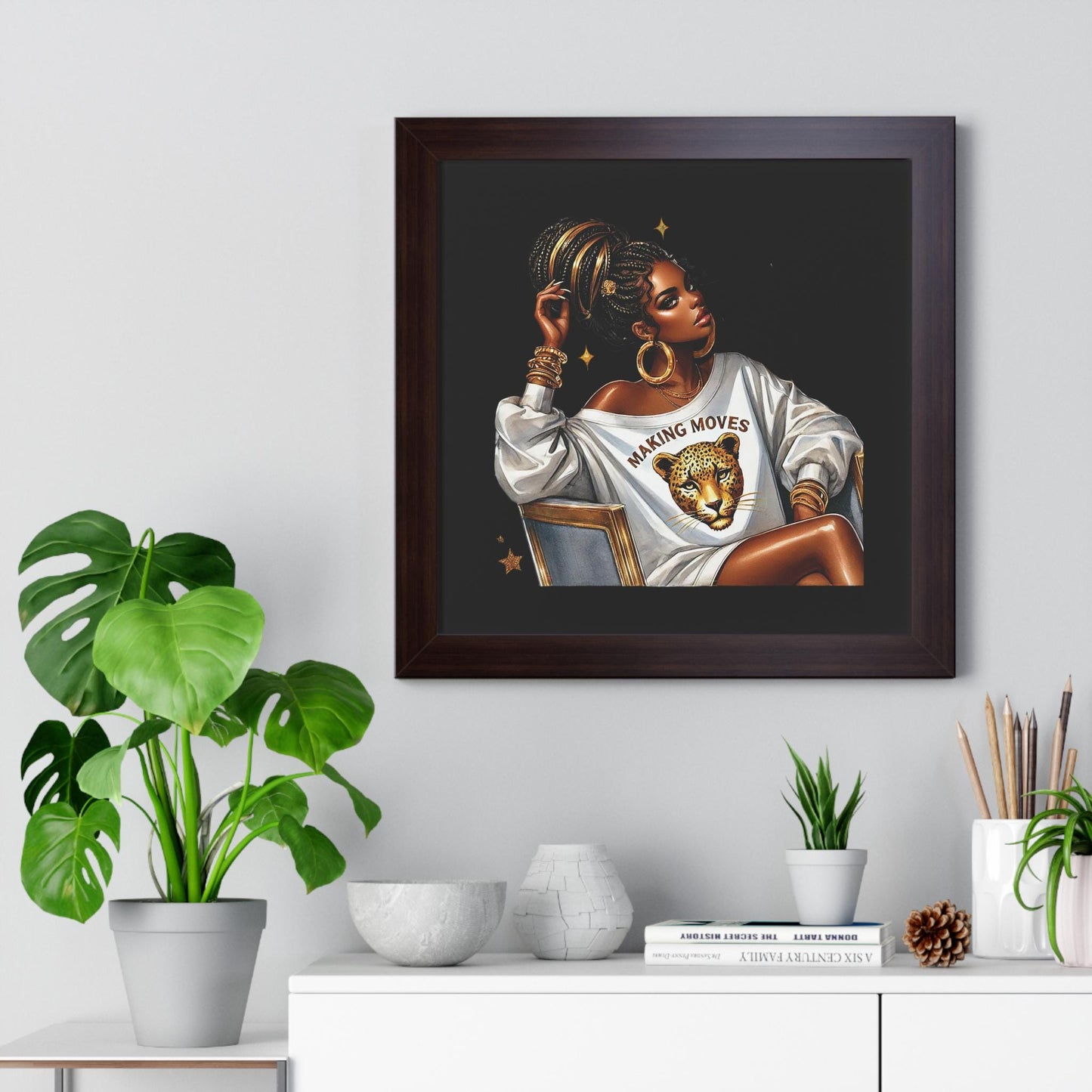 Chic Framed Poster Art, Empowering Wall Decor, Modern Home Accent, Inspirational Art for Living Room, Gift for Friends