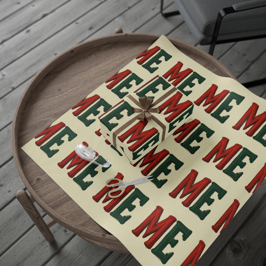 Playful Wrapping Paper for Creative Gift Giving, Holiday, Birthday, Party, Text Design, Fun Patterns, Eco-Friendly Gift Wrap