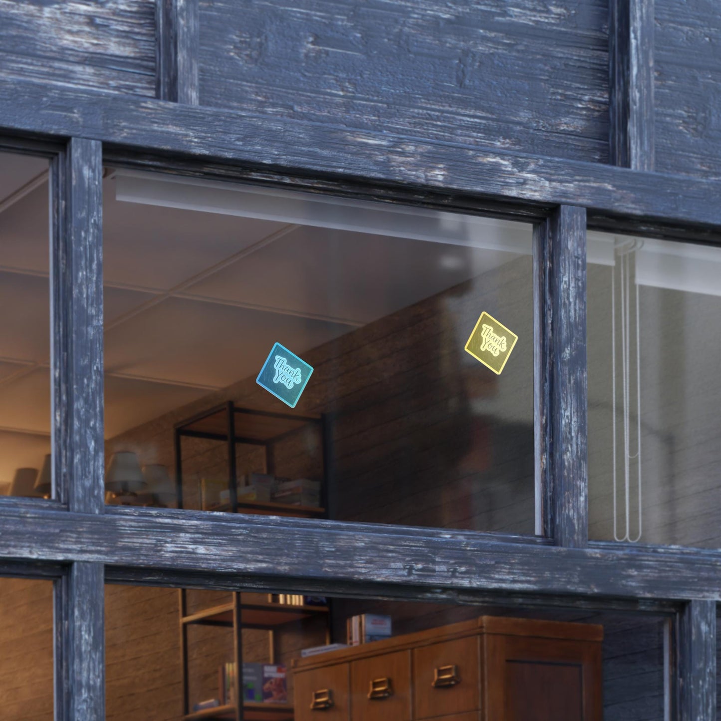 Sparkling Thank You Sticker Sheet Set: Holographic, White, Transparent