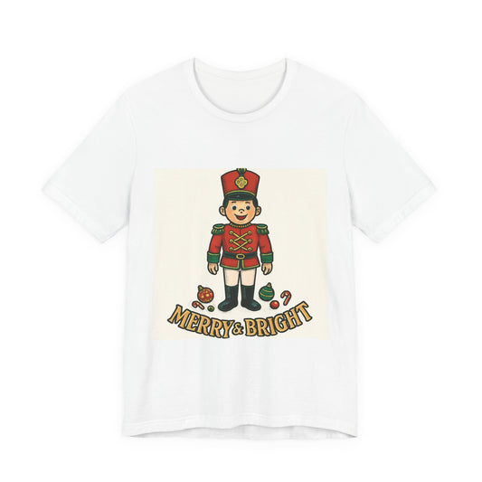 Nutcracker Christmas T‑Shirt — "Merry & Bright" Holiday Tee