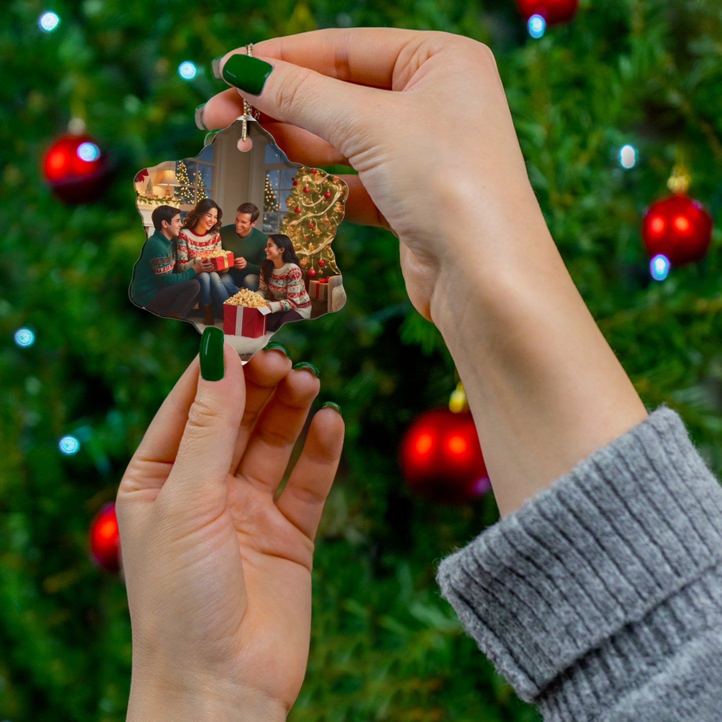 Ceramic Star Ornament — Personalized Photo Christmas Decoration