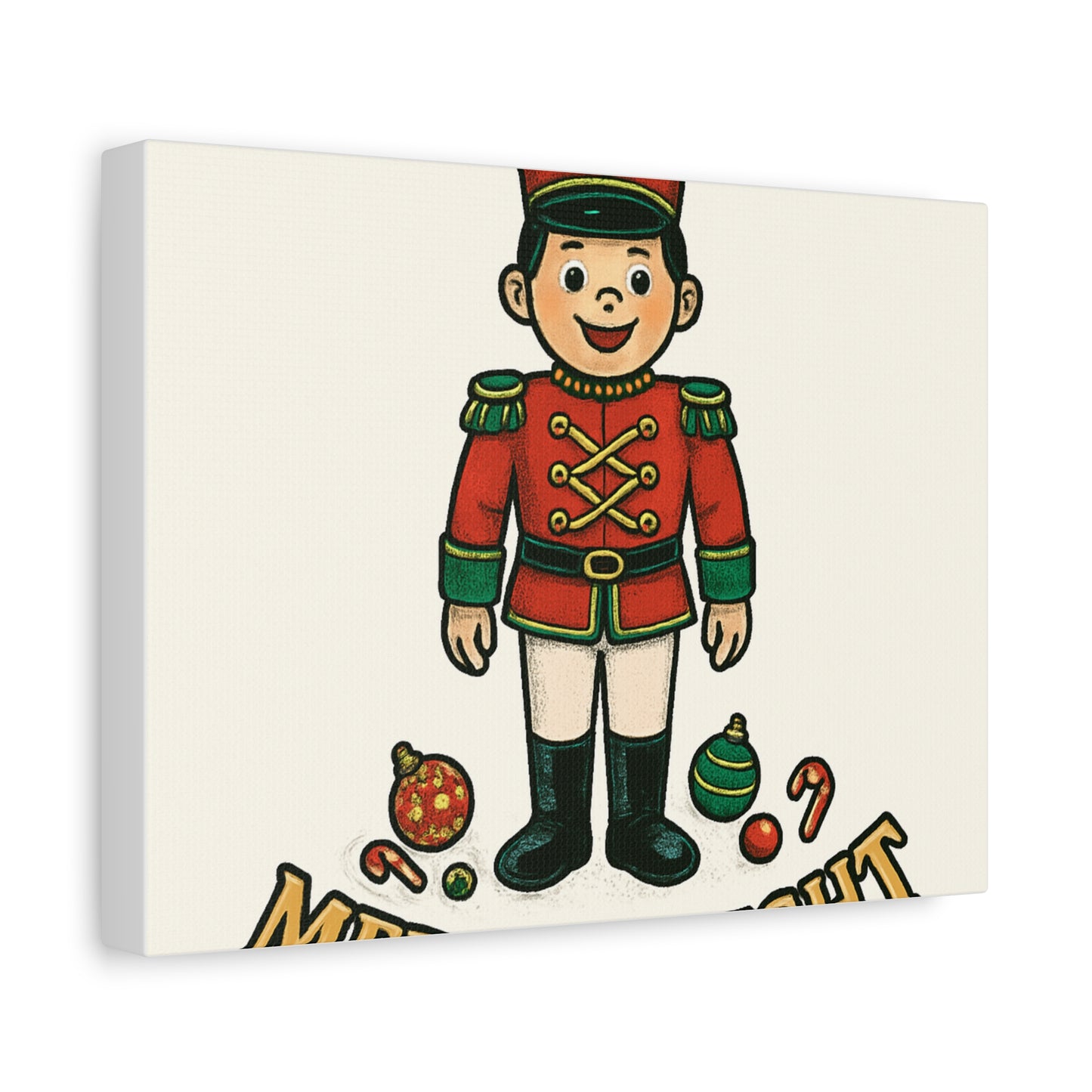Nutcracker Soldier Matte Canvas Wall Art — Merry & Bright Holiday Decor