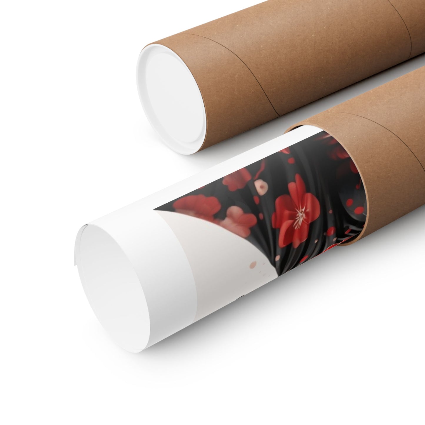 Geisha Noir Matte Poster — Japanese Female Portrait Wall Art