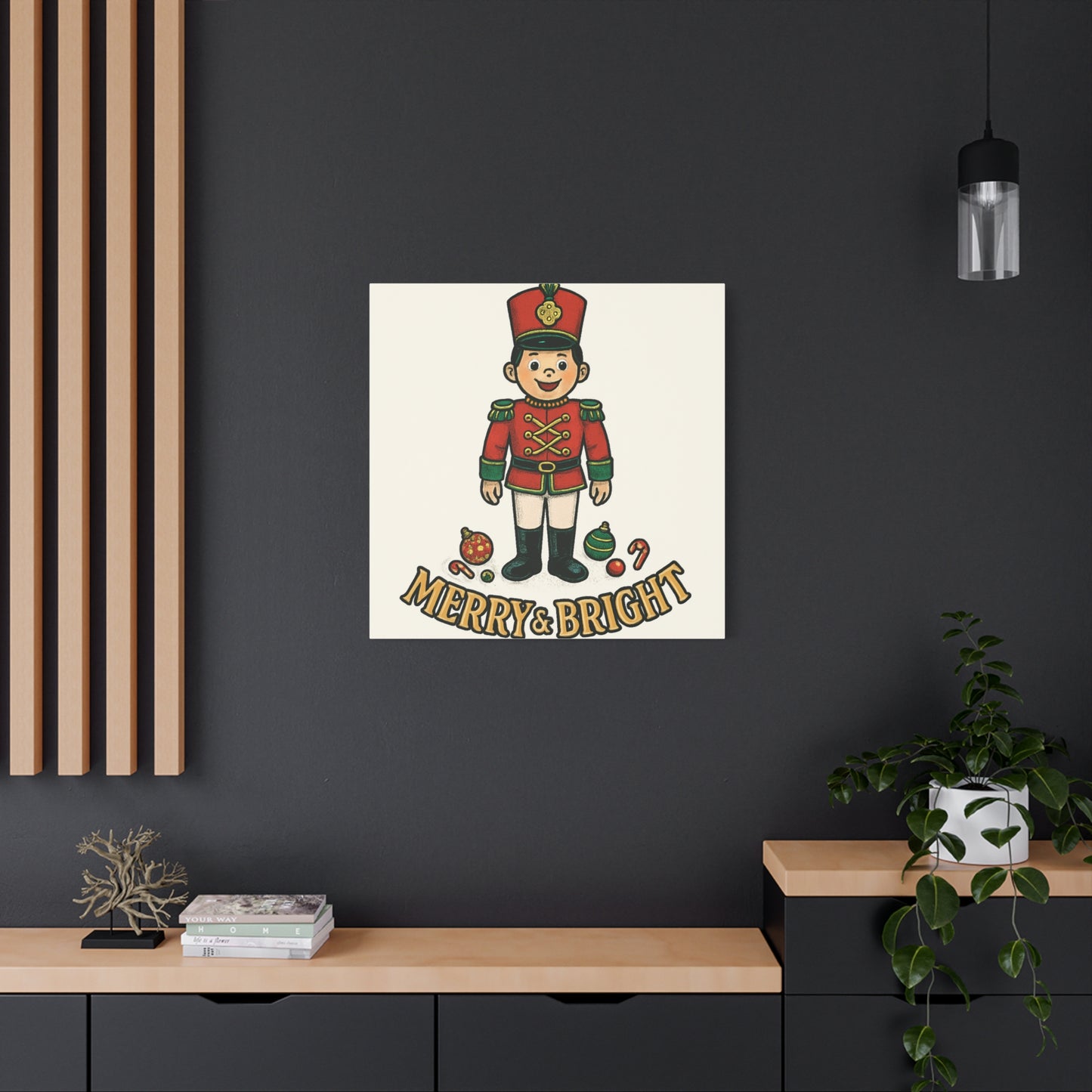 Nutcracker Soldier Matte Canvas Wall Art — Merry & Bright Holiday Decor