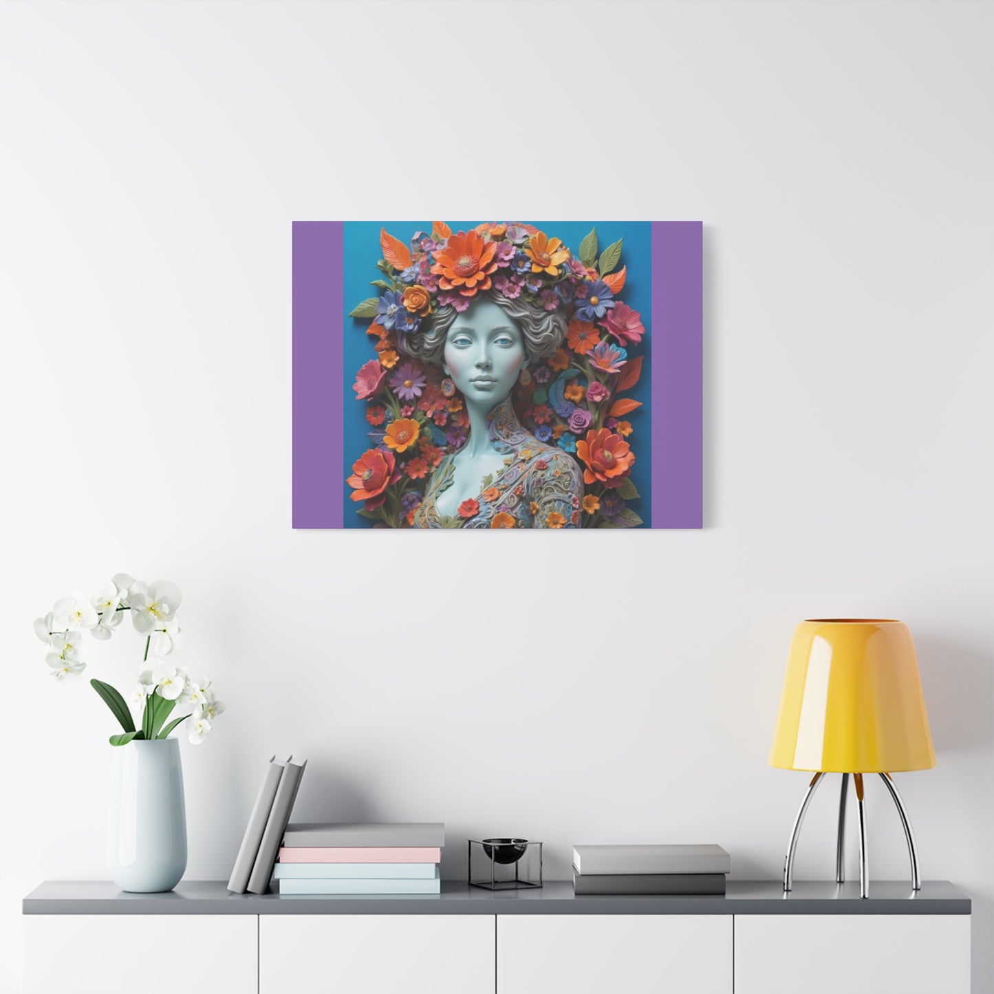 Floral Goddess Matte Canvas Print — Stretched Wall Art
