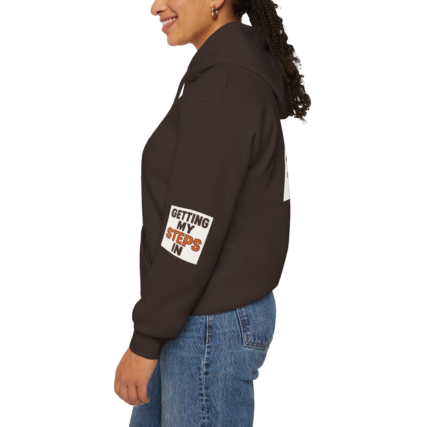 Hoodie — "Getting My Steps In" Motivational Walking Fitness Hoodie