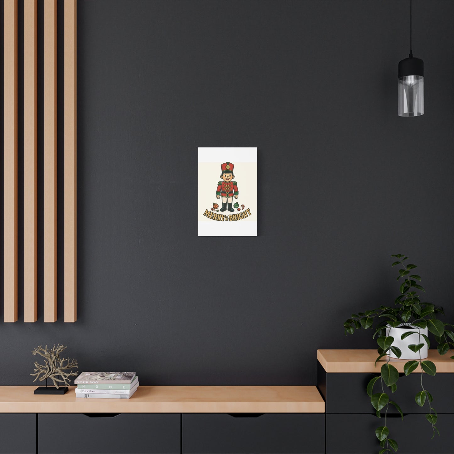 Nutcracker Soldier Matte Canvas Wall Art — Merry & Bright Holiday Decor