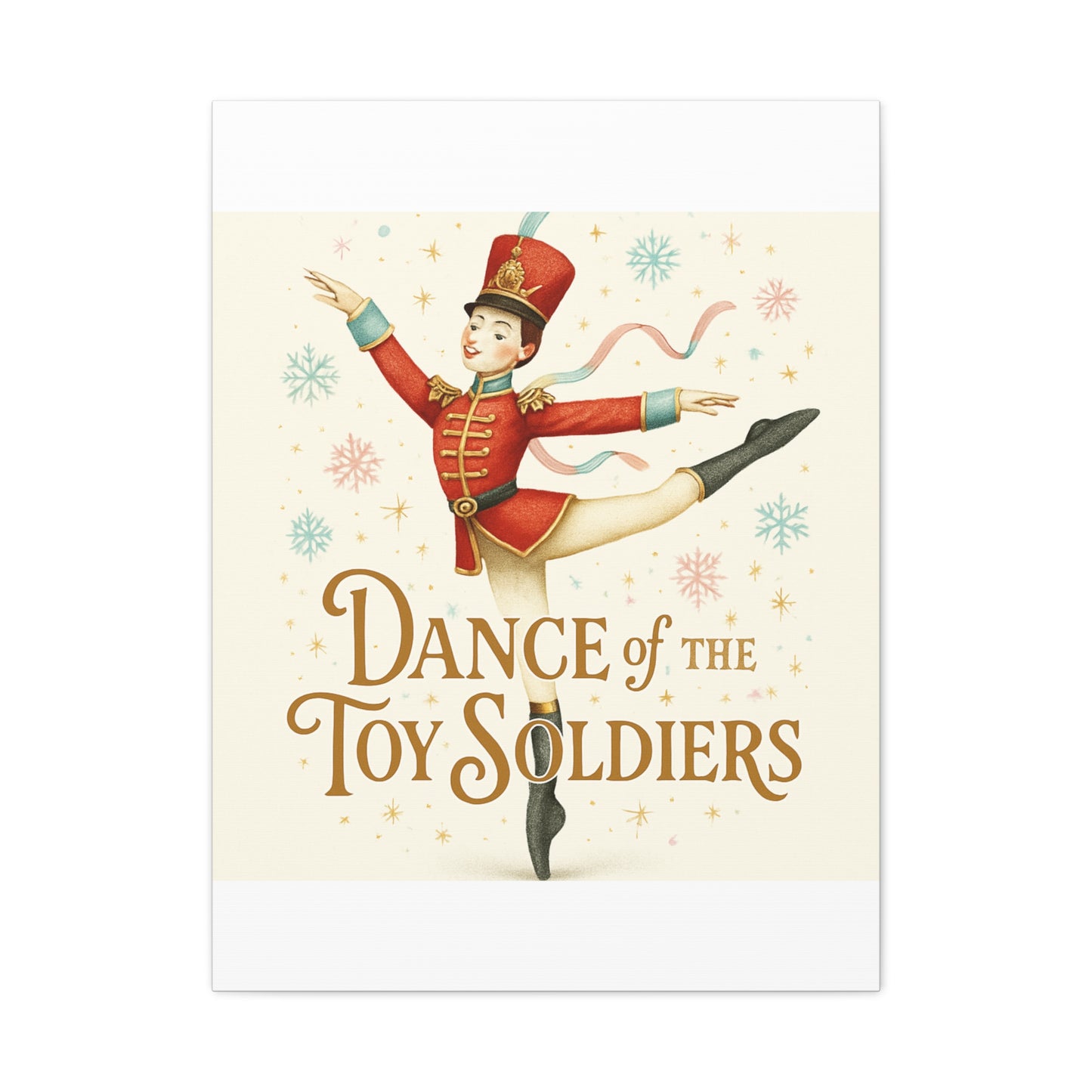Dance of the Toy Soldiers Canvas Wall Art — Vintage Nutcracker Ballet Print