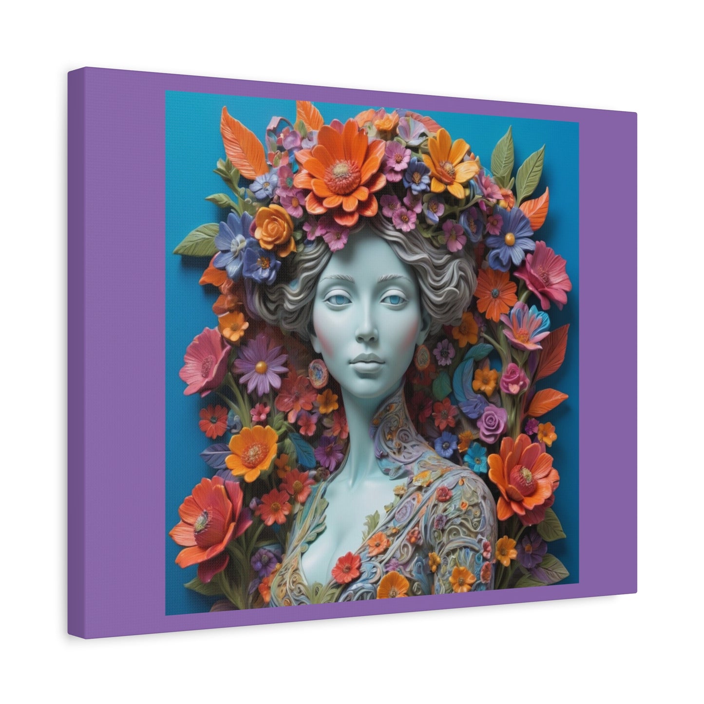 Floral Goddess Matte Canvas Print — Stretched Wall Art