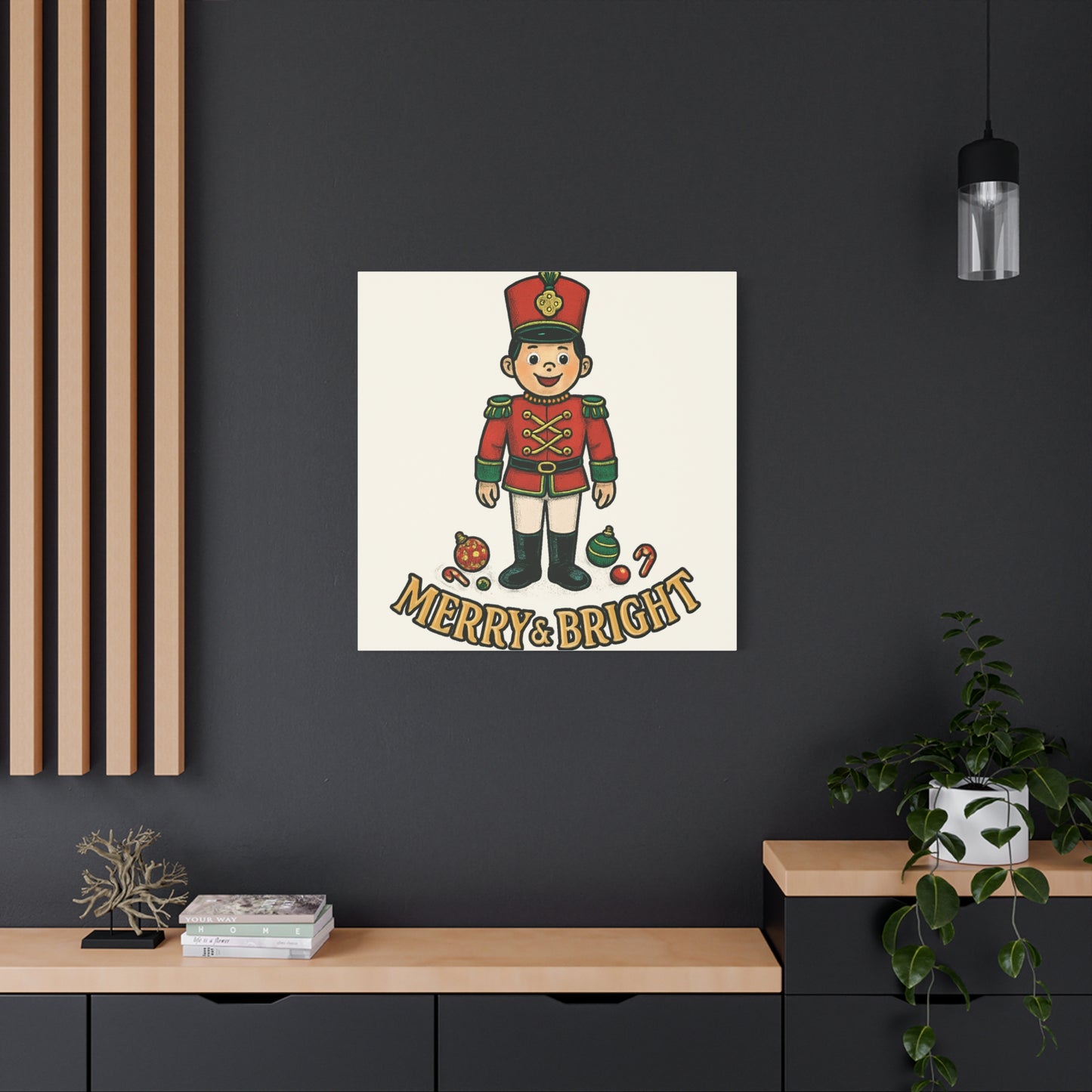 Nutcracker Soldier Matte Canvas Wall Art — Merry & Bright Holiday Decor