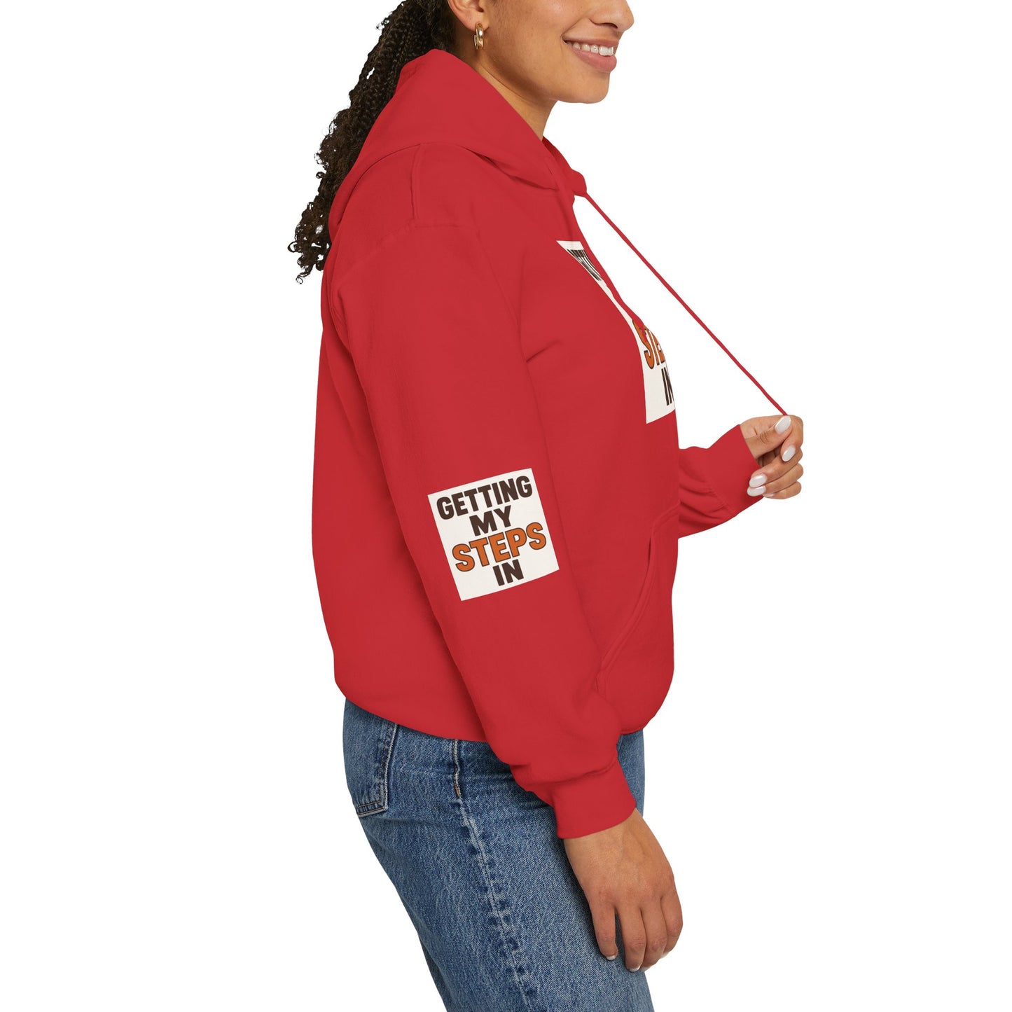 Hoodie — "Getting My Steps In" Motivational Walking Fitness Hoodie