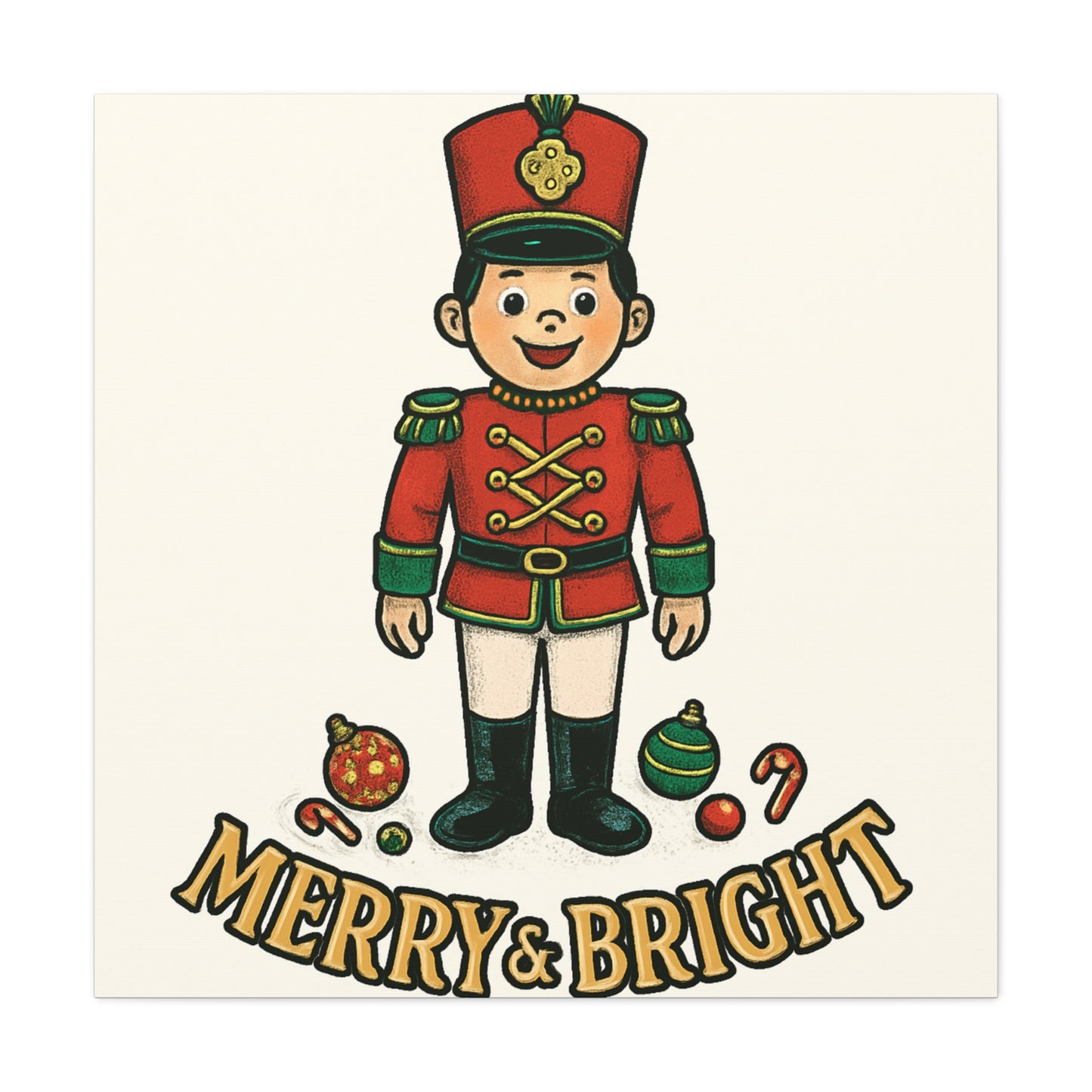 Nutcracker Soldier Matte Canvas Wall Art — Merry & Bright Holiday Decor