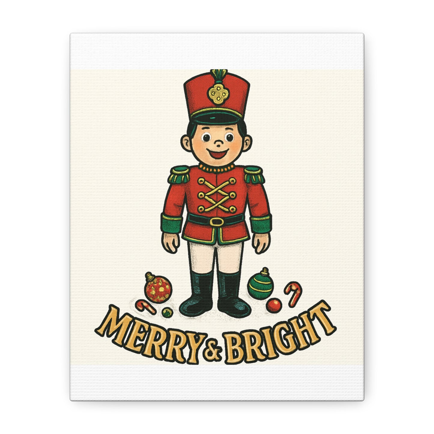 Nutcracker Soldier Matte Canvas Wall Art — Merry & Bright Holiday Decor