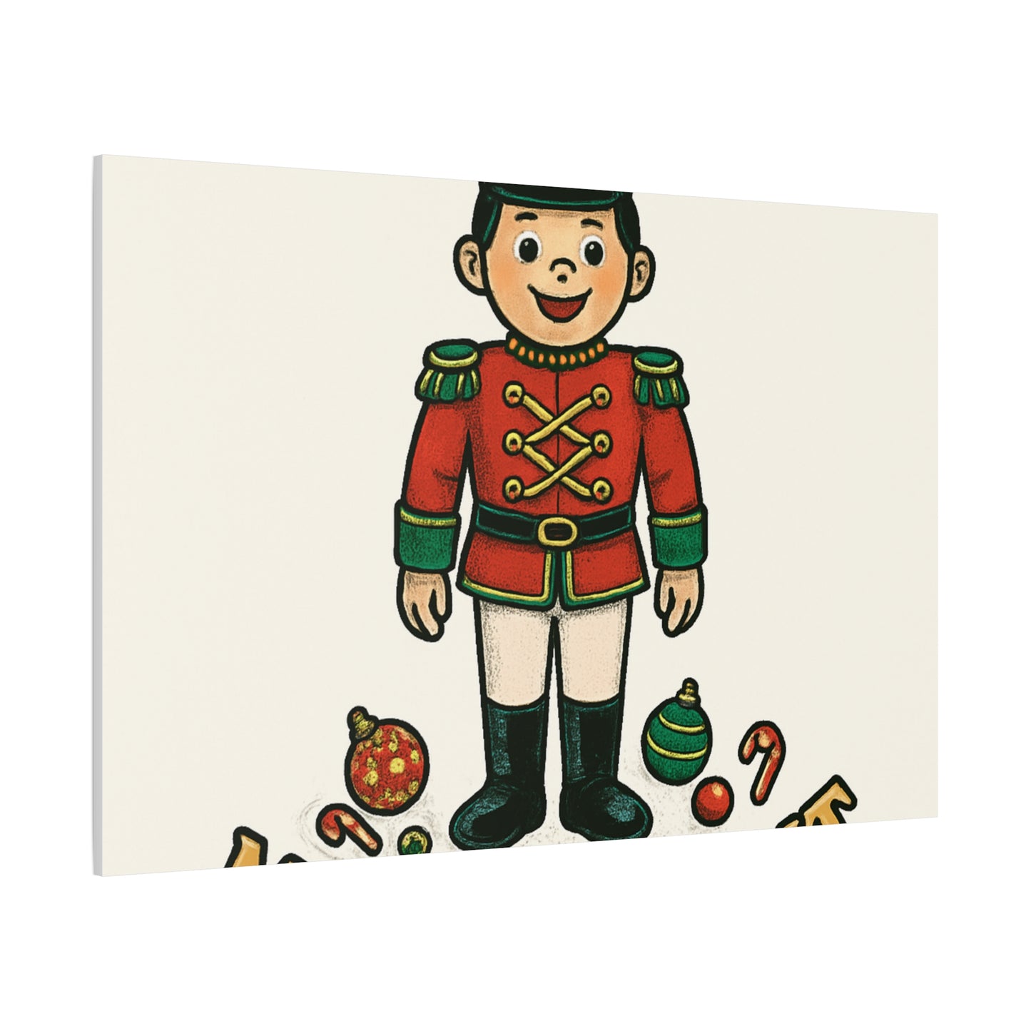 Nutcracker Soldier Matte Canvas Wall Art — Merry & Bright Holiday Decor