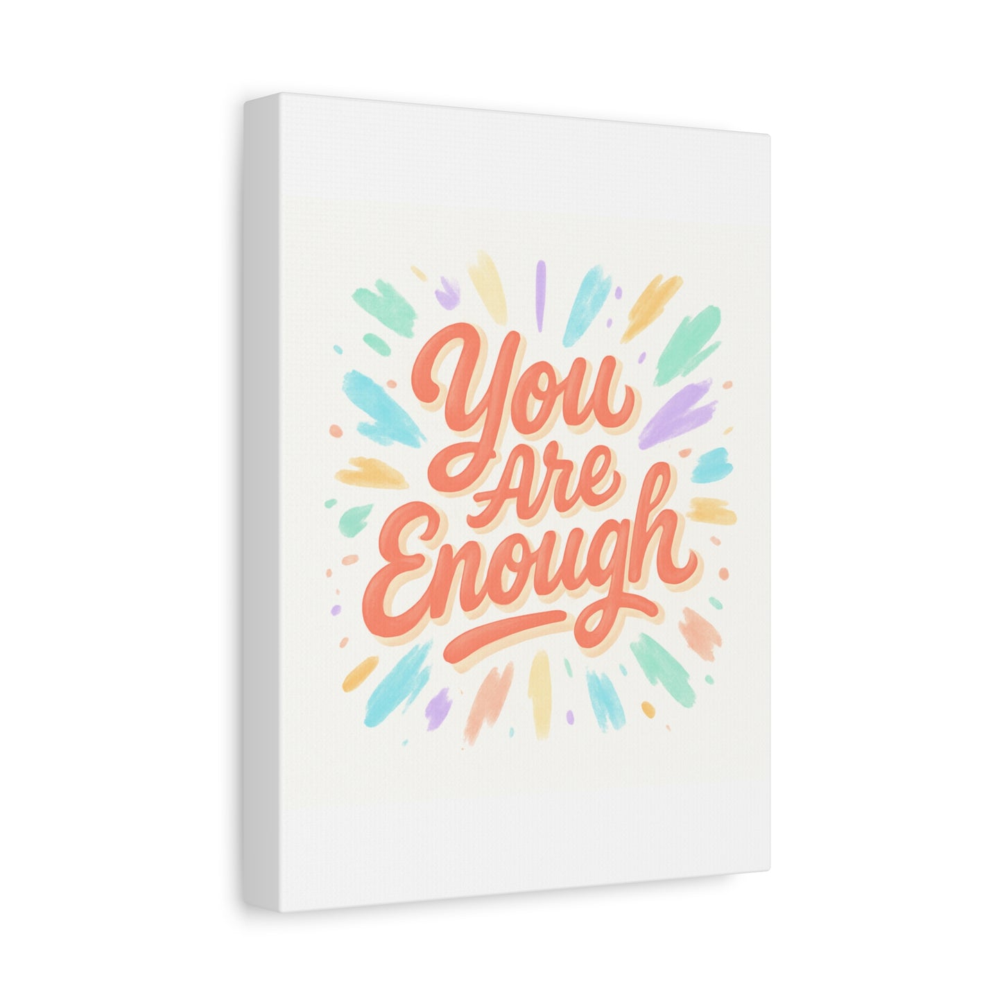 You Are Enough Canvas Wall Art — Inspirational Motivational Quote