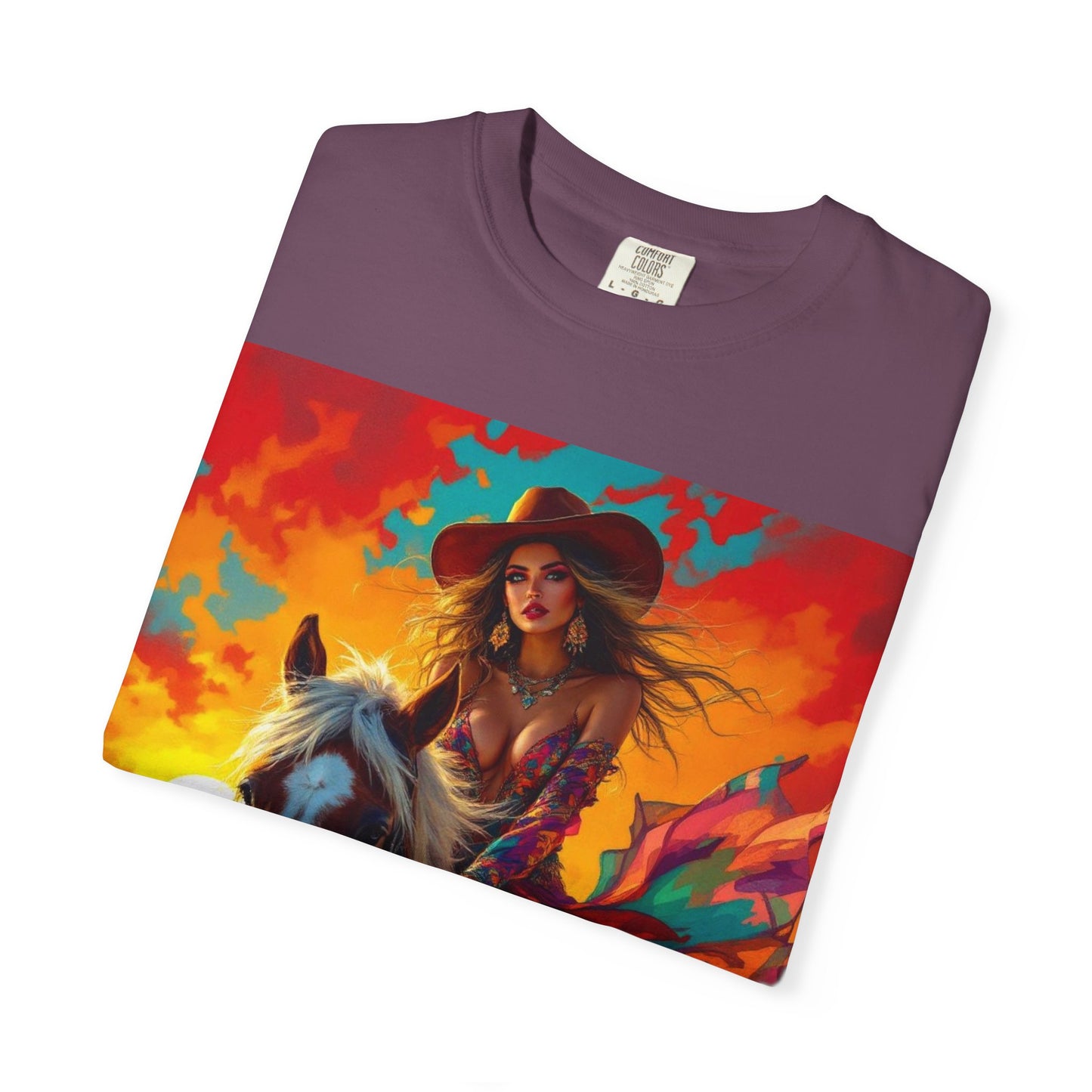 Sunset Cowgirl Horse T-Shirt