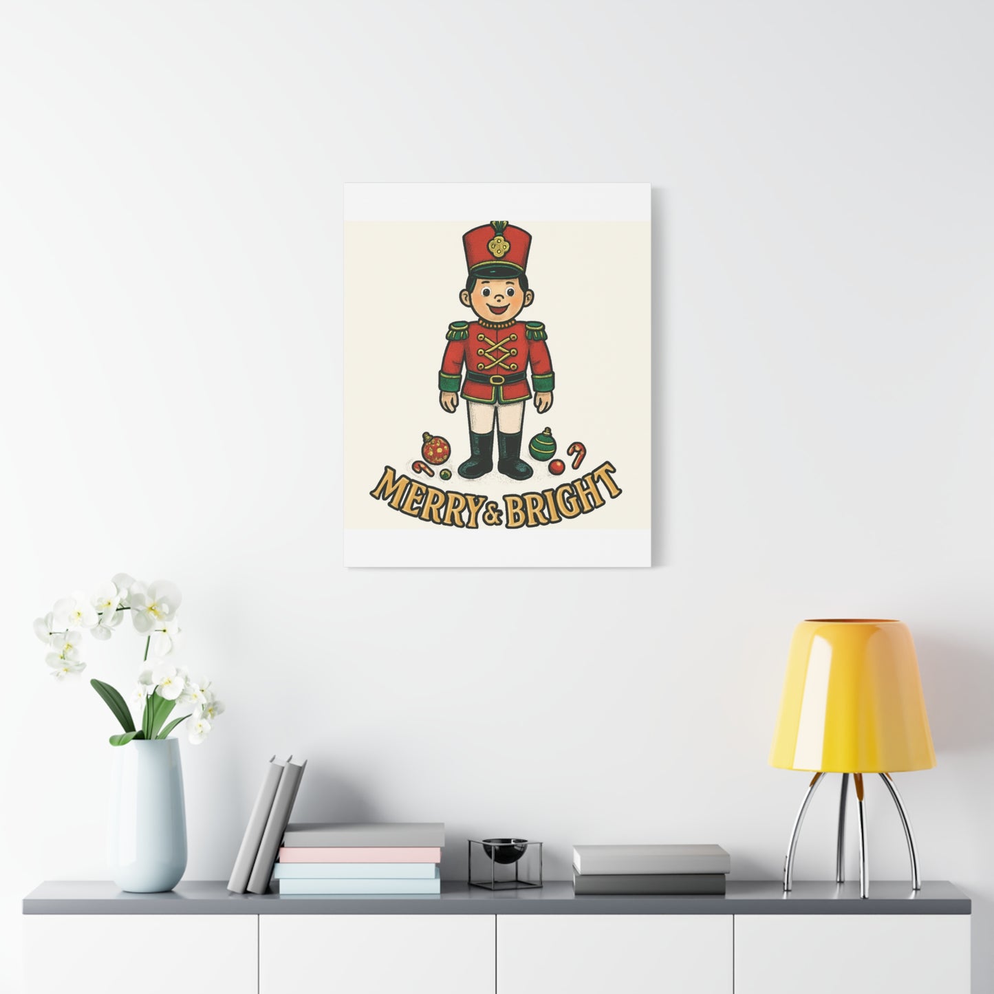 Nutcracker Soldier Matte Canvas Wall Art — Merry & Bright Holiday Decor
