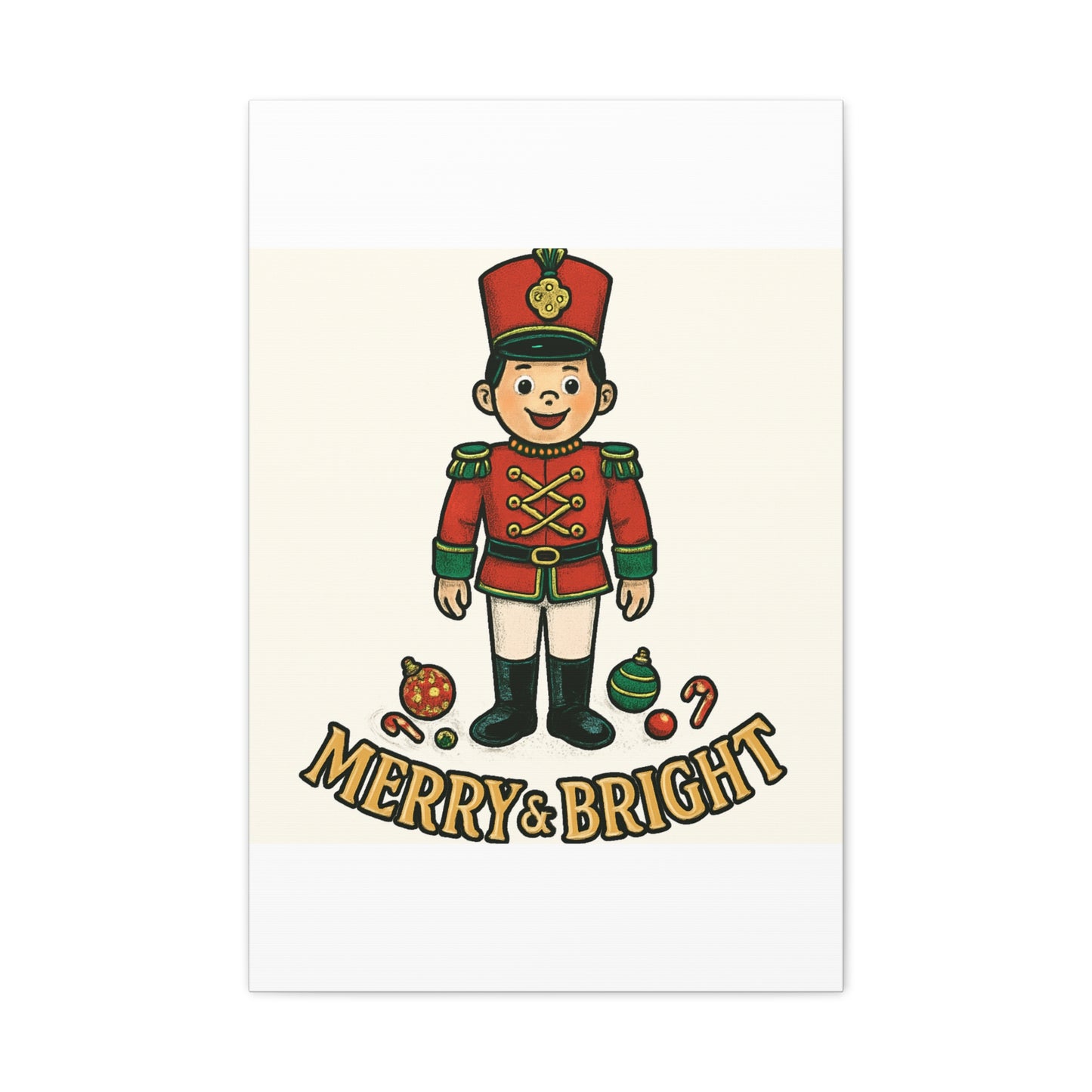 Nutcracker Soldier Matte Canvas Wall Art — Merry & Bright Holiday Decor