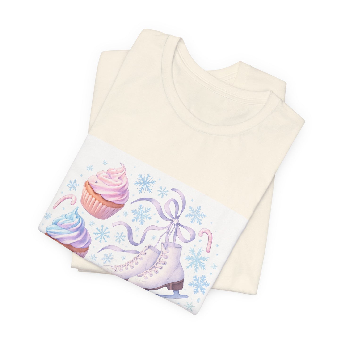 Winter Magic Party T-Shirt — Ice Skate & Cupcakes Holiday Tee
