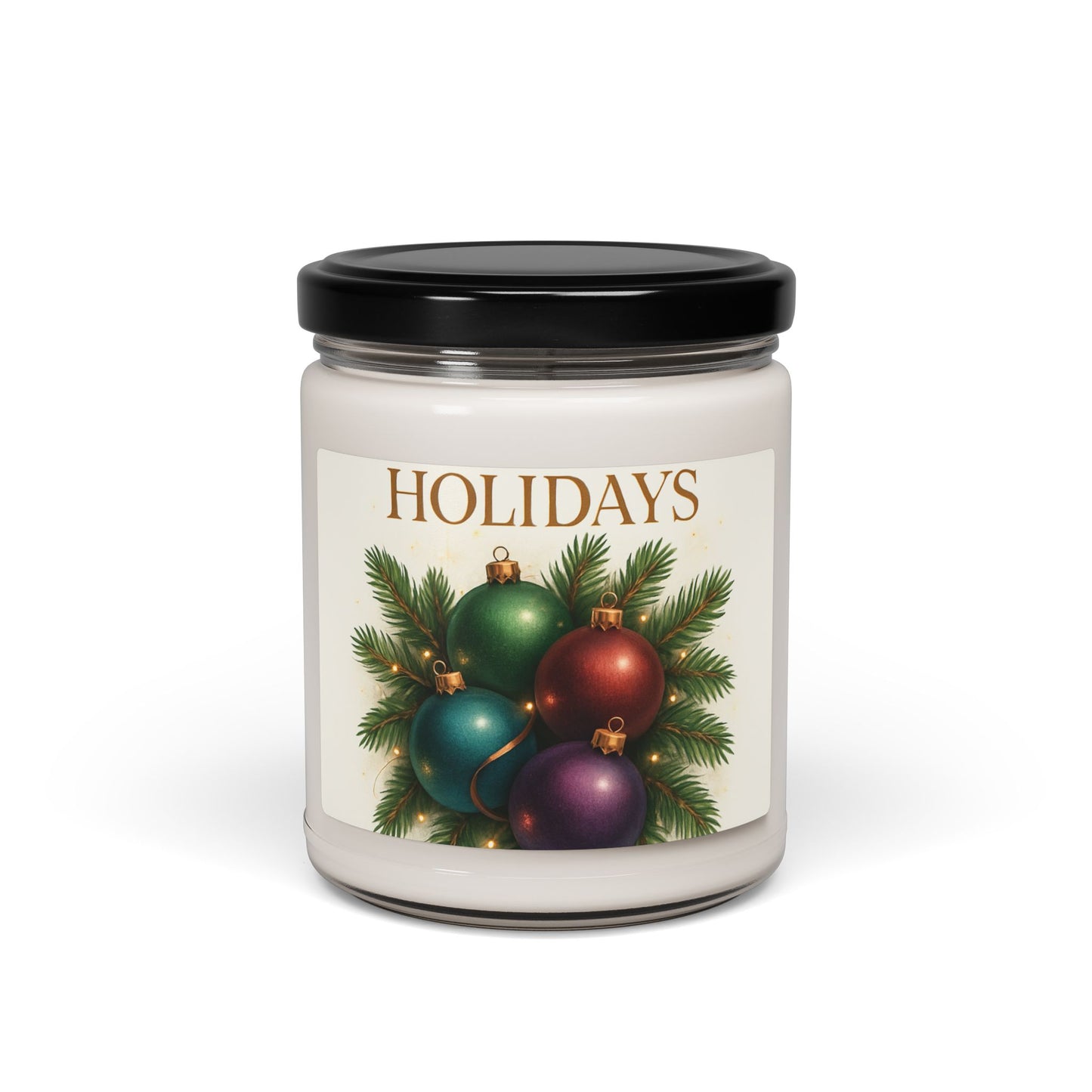 Holidays 9oz Scented Soy Candle — Christmas Ornament Pine Fragrance