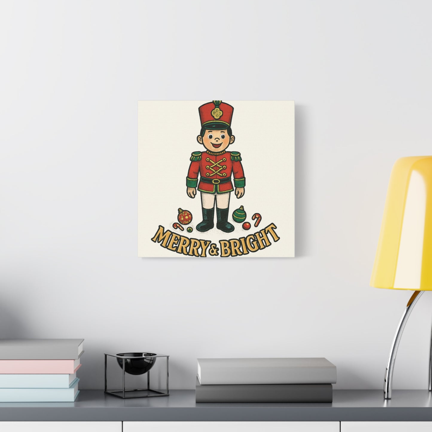Nutcracker Soldier Matte Canvas Wall Art — Merry & Bright Holiday Decor