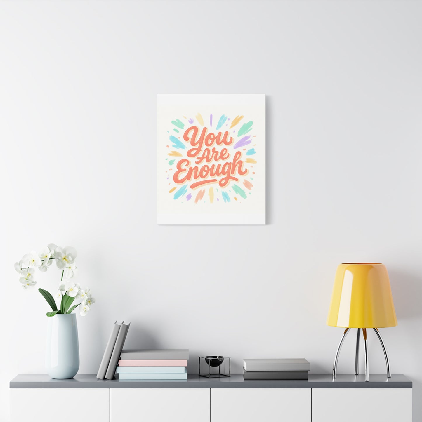 You Are Enough Canvas Wall Art — Inspirational Motivational Quote