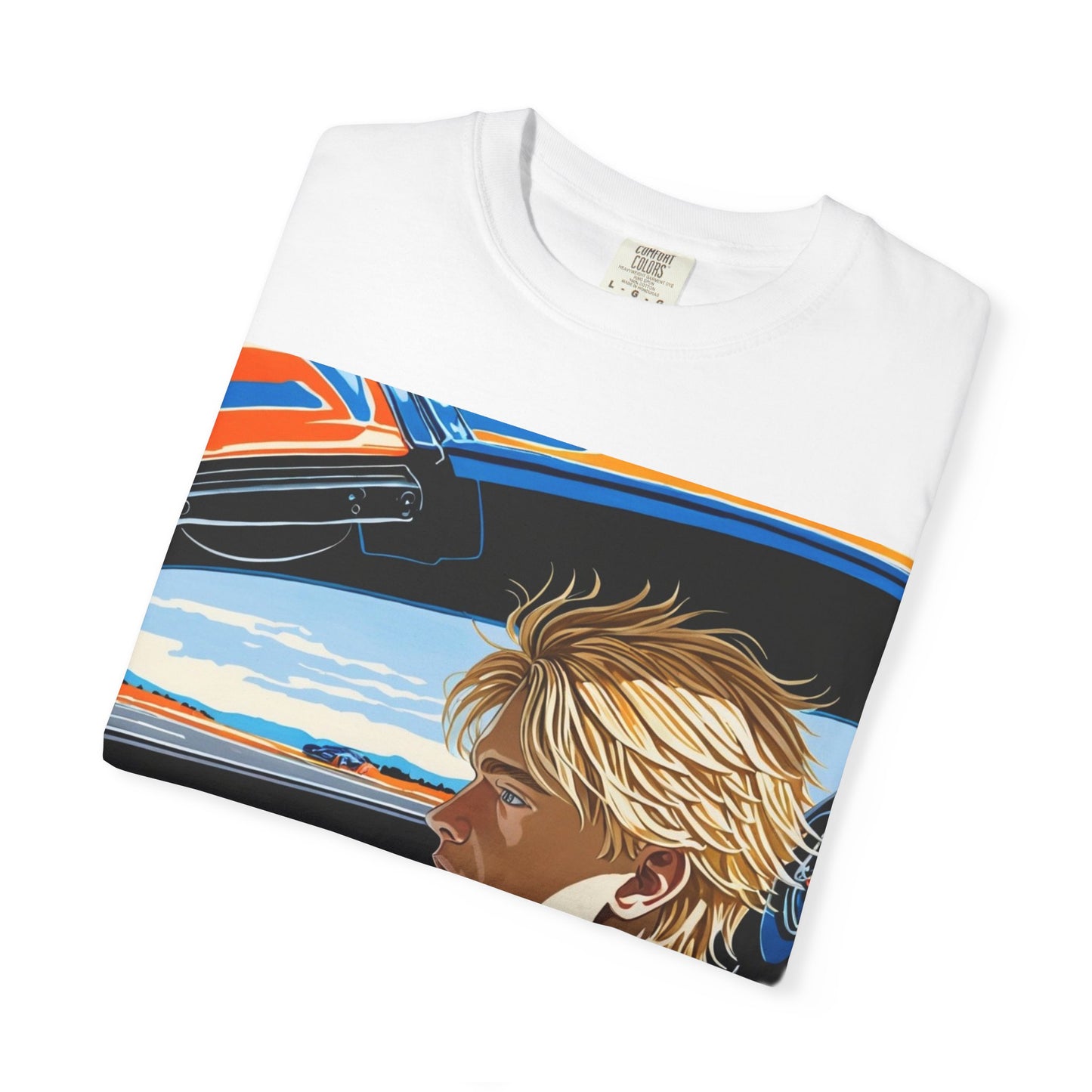 Vintage Racer Driver T-Shirt — Retro Car Portrait Graphic Tee