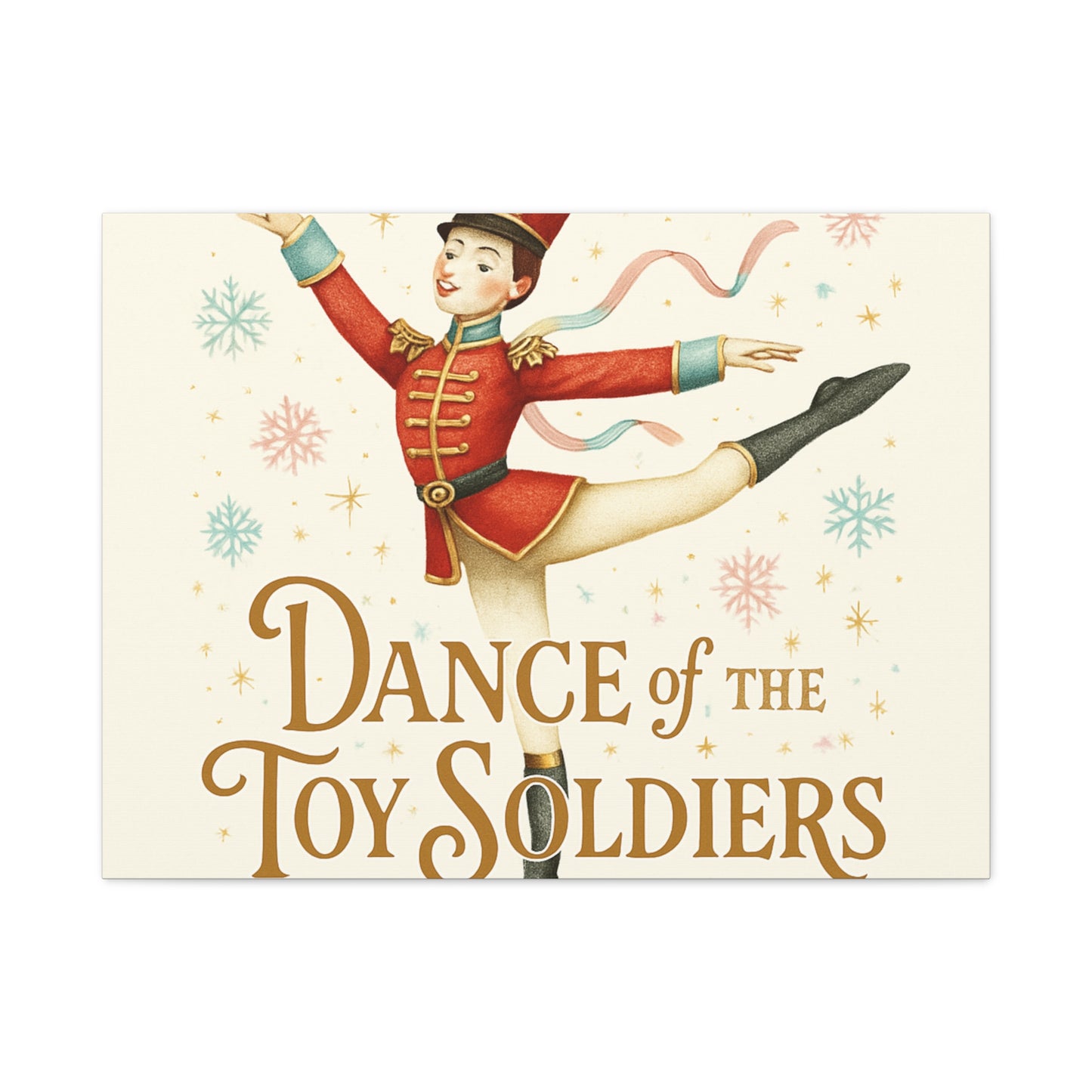 Dance of the Toy Soldiers Canvas Wall Art — Vintage Nutcracker Ballet Print