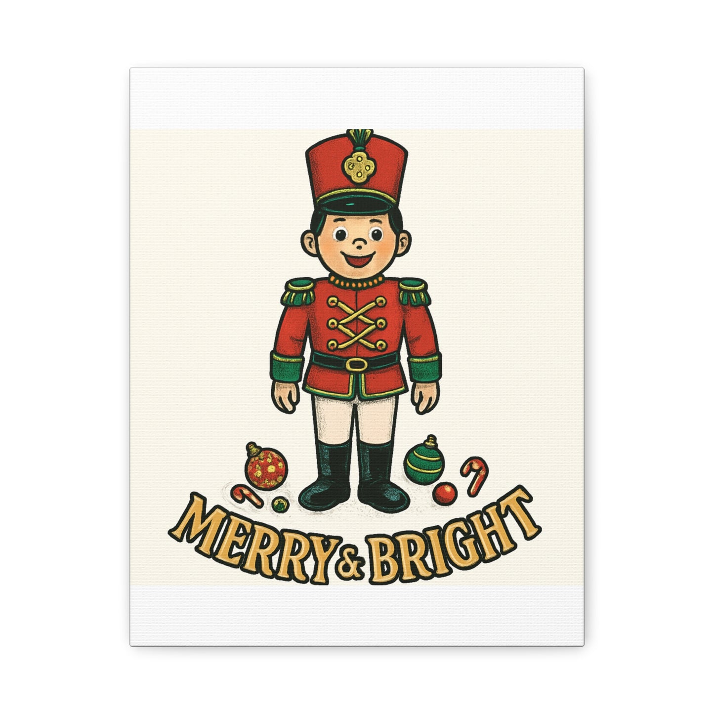 Nutcracker Soldier Matte Canvas Wall Art — Merry & Bright Holiday Decor