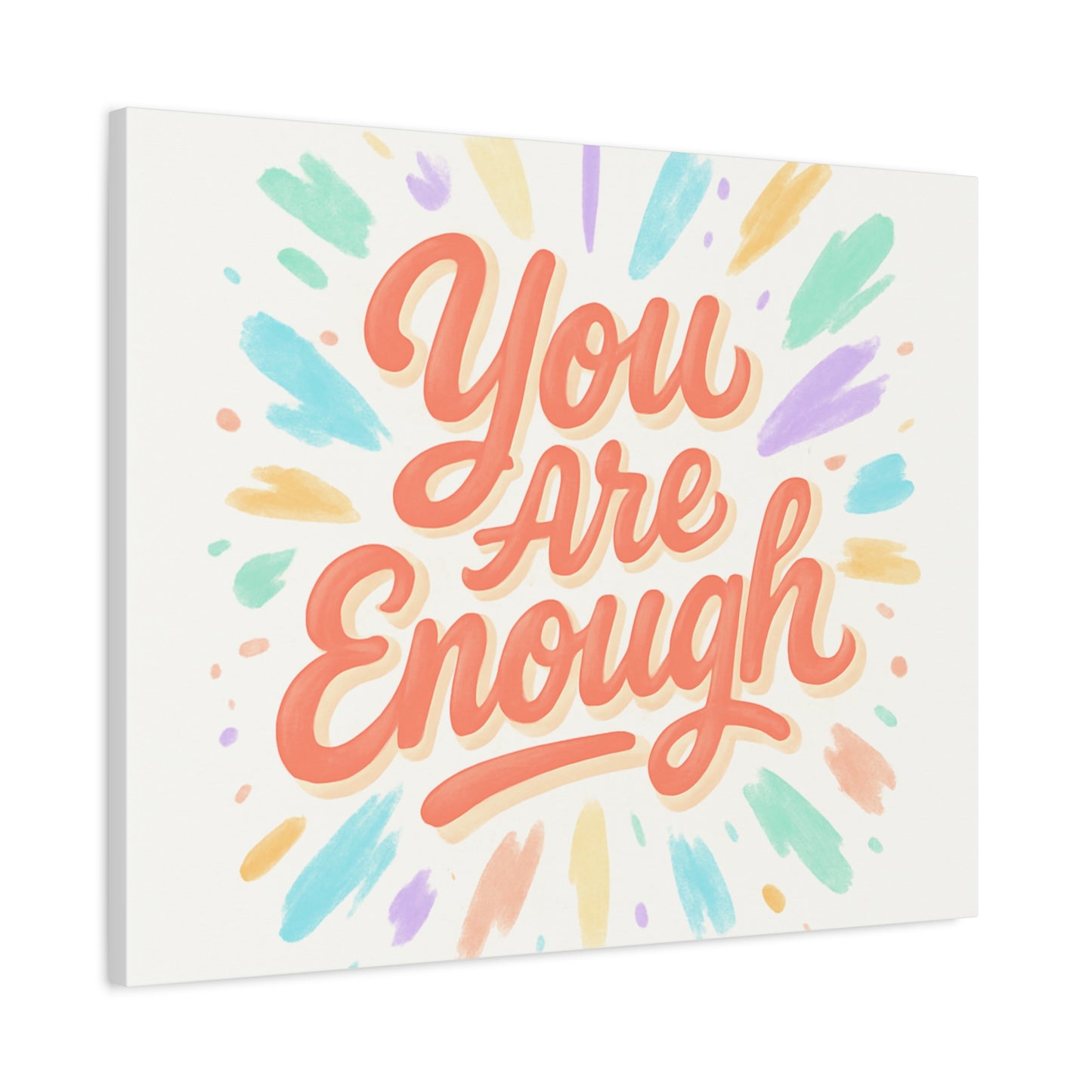 You Are Enough Canvas Wall Art — Inspirational Motivational Quote