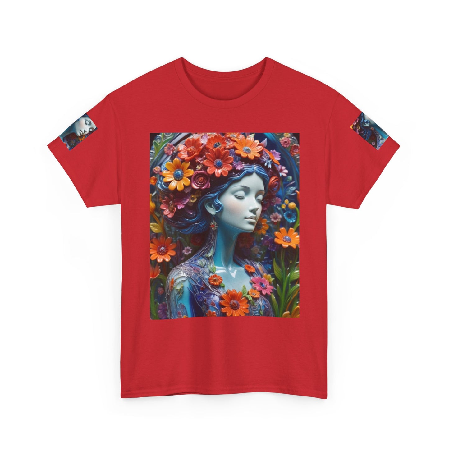 Floral Goddess T‑Shirt — Vibrant Flower Crown Art Tee