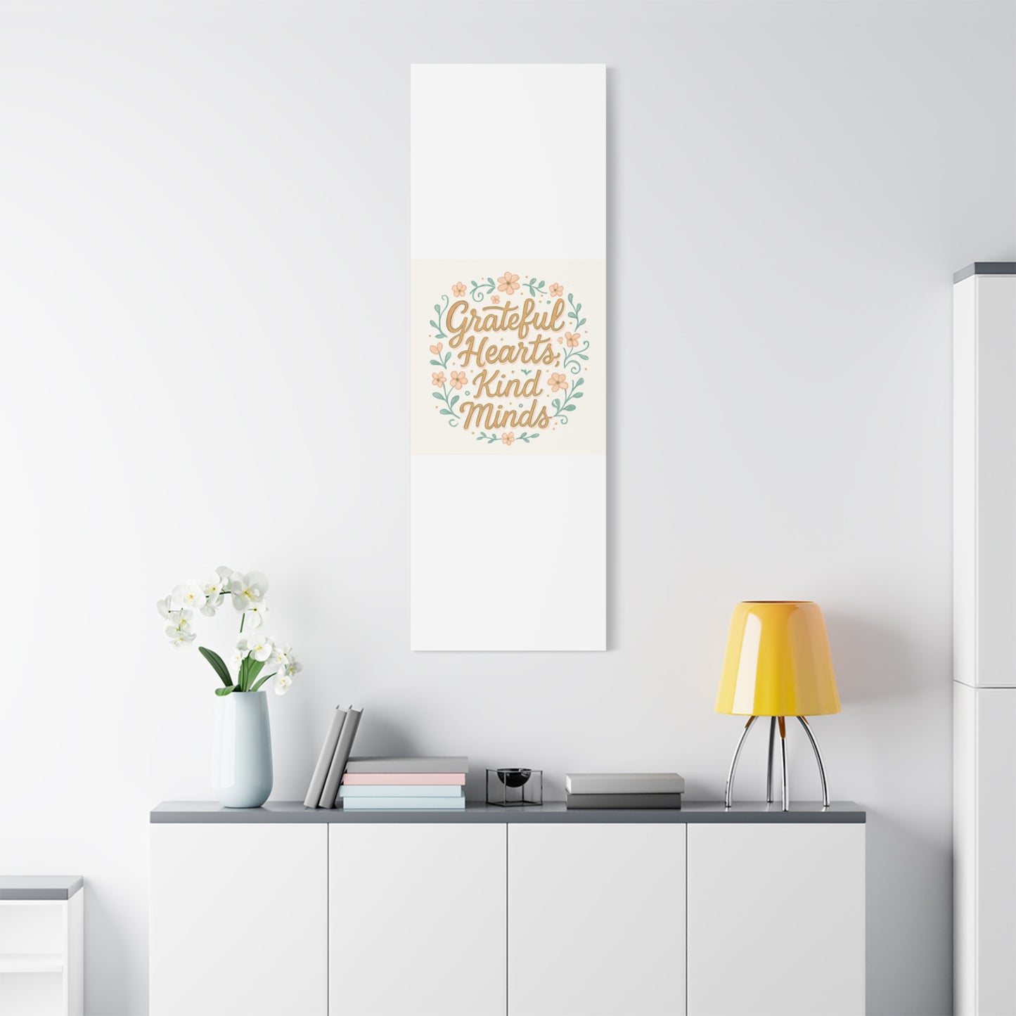 Grateful Hearts Kind Minds Canvas Wall Art