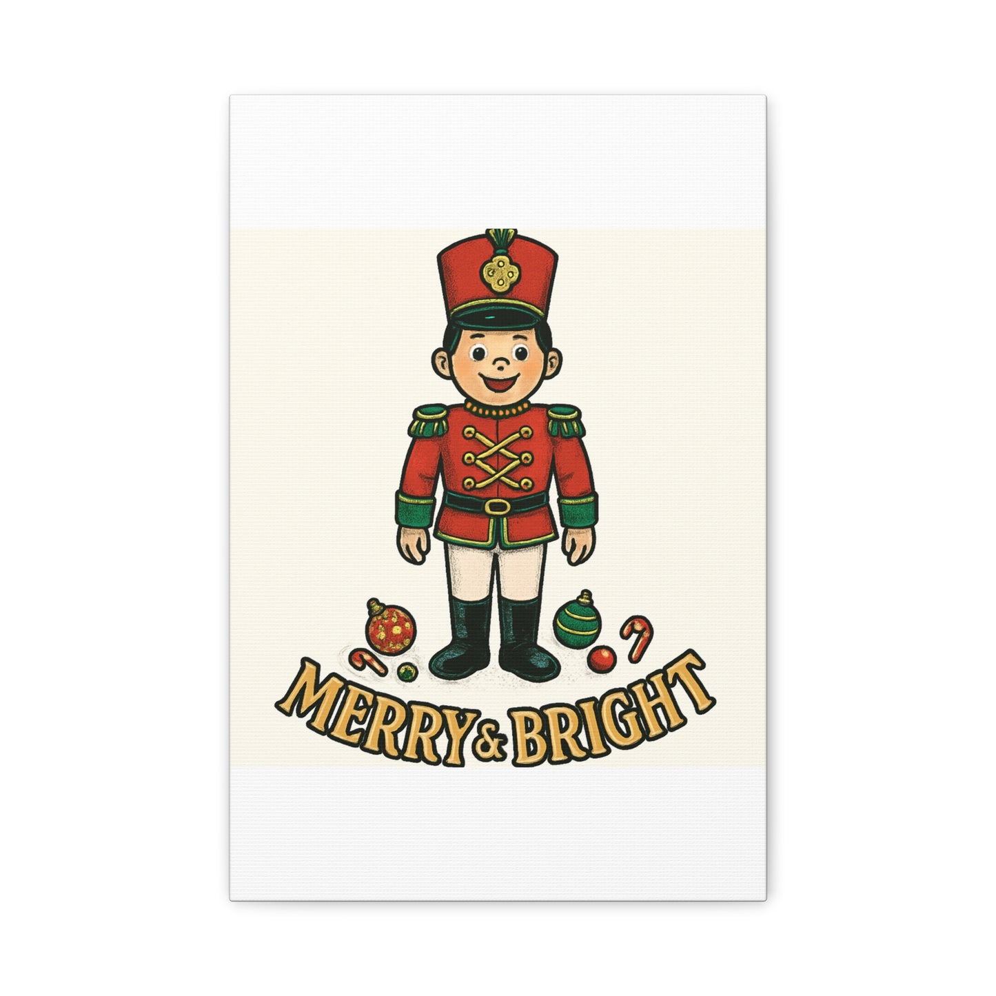 Nutcracker Soldier Matte Canvas Wall Art — Merry & Bright Holiday Decor